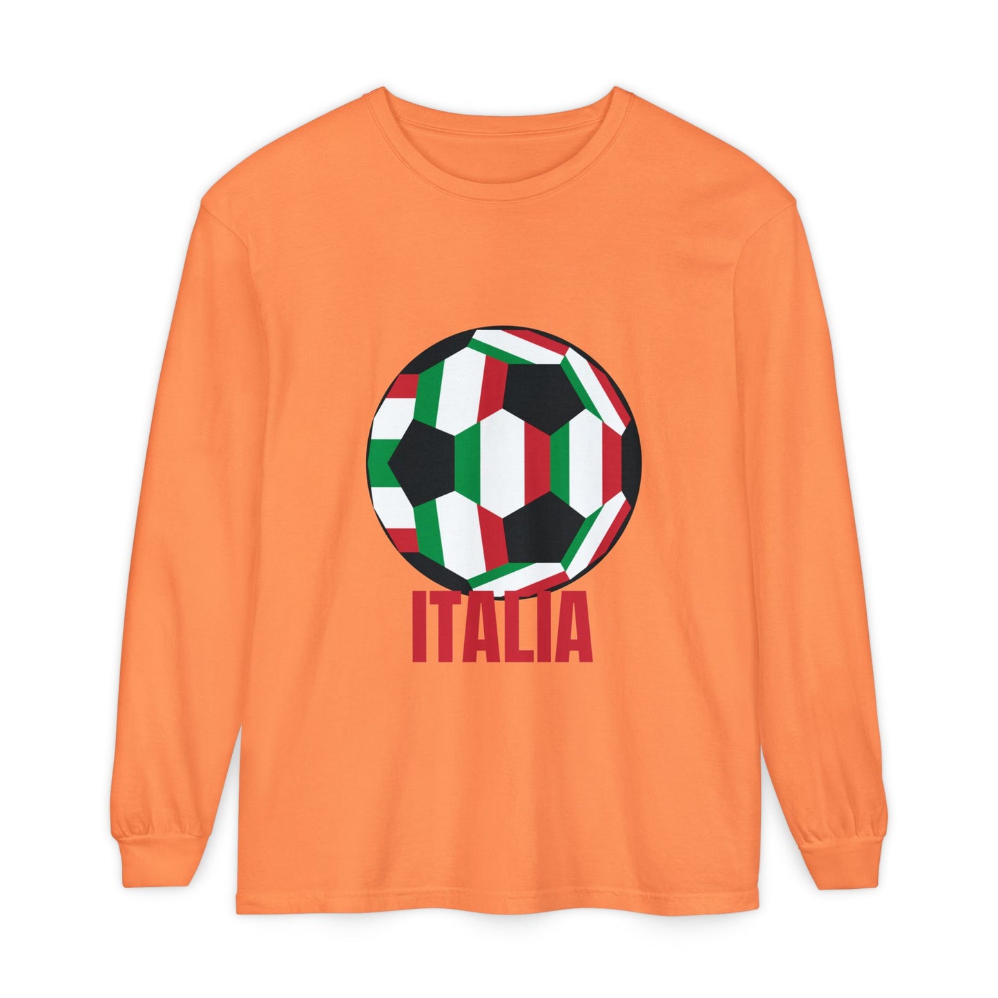 Italia Fan Specialty Soccer Ball Design  Long Sleeve T-Shirt