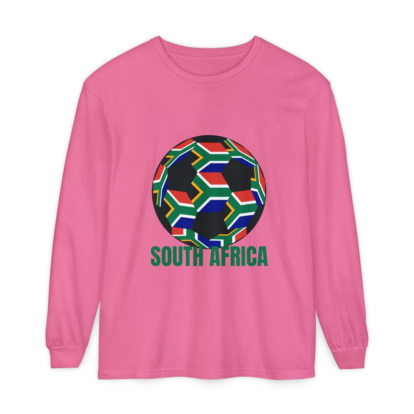 South Africa Fan Specialty Soccer Ball Design Long Sleeve T-Shirt