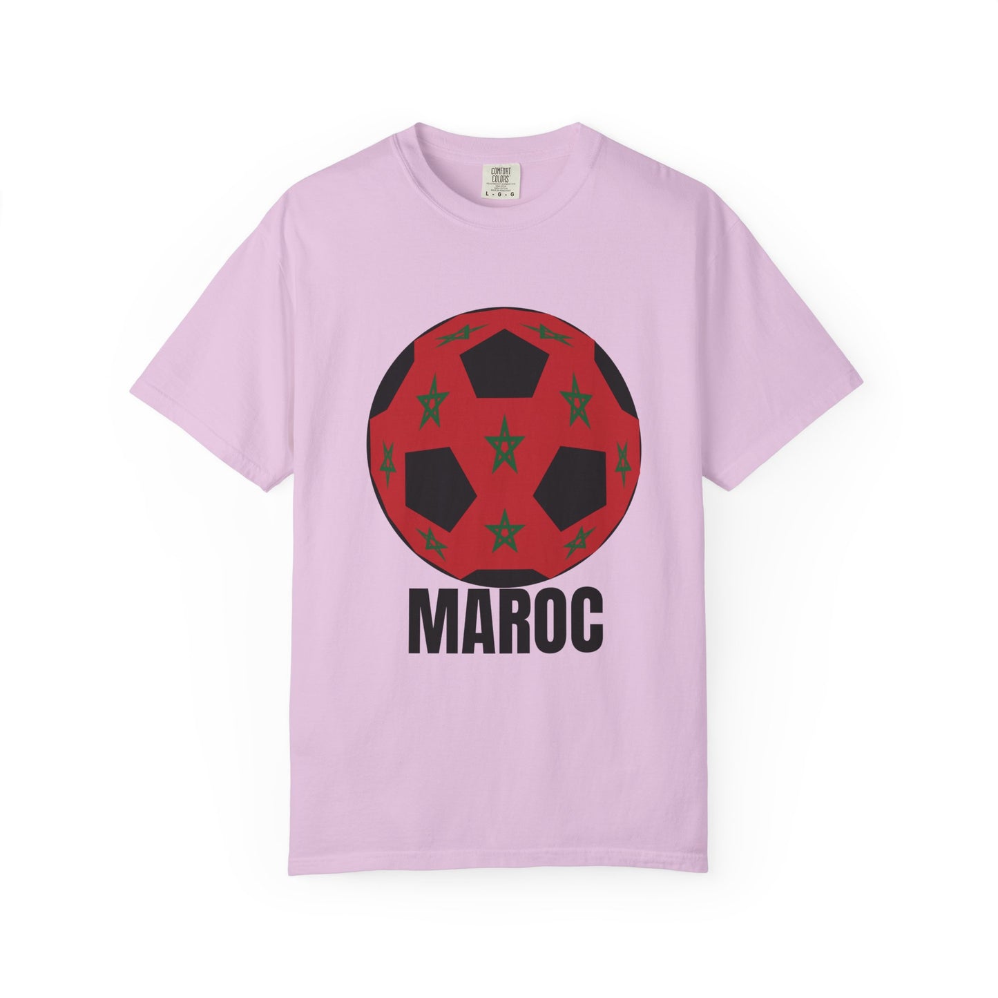 Morocco Maroc Fan Specialty Soccer Ball Design T Shirt