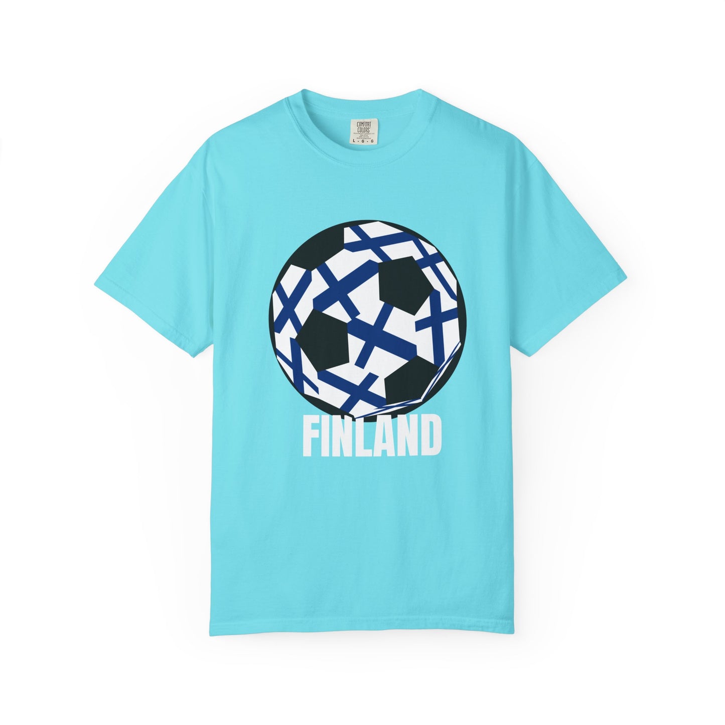 Finland Fan Specialty Soccer Ball Design T Shirt