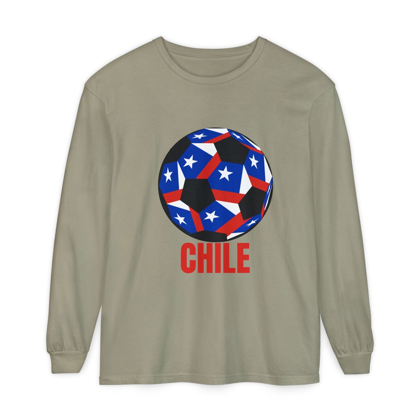 Chile Fan Specialty Soccer Ball Long Sleeve Tee