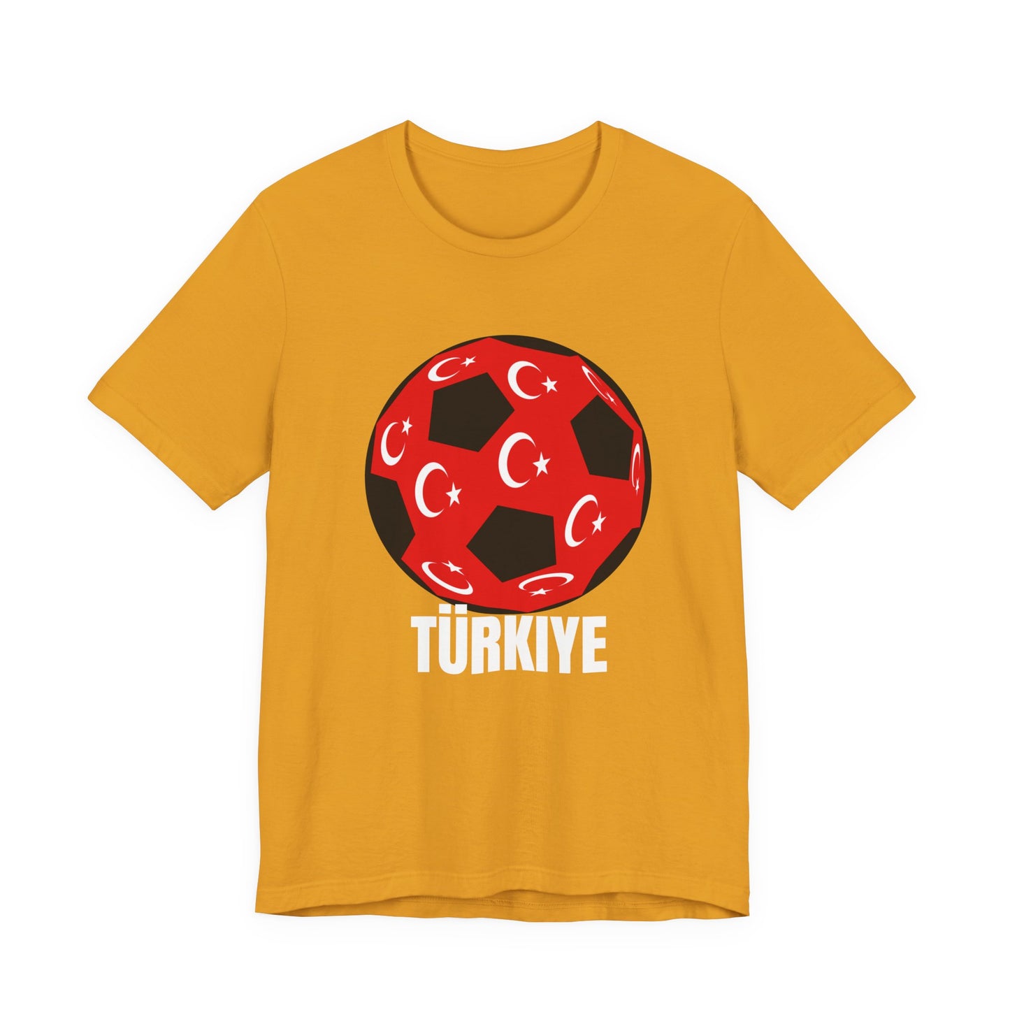 Türkiye Fan Specialty Soccer Ball Design T Shirt White Text