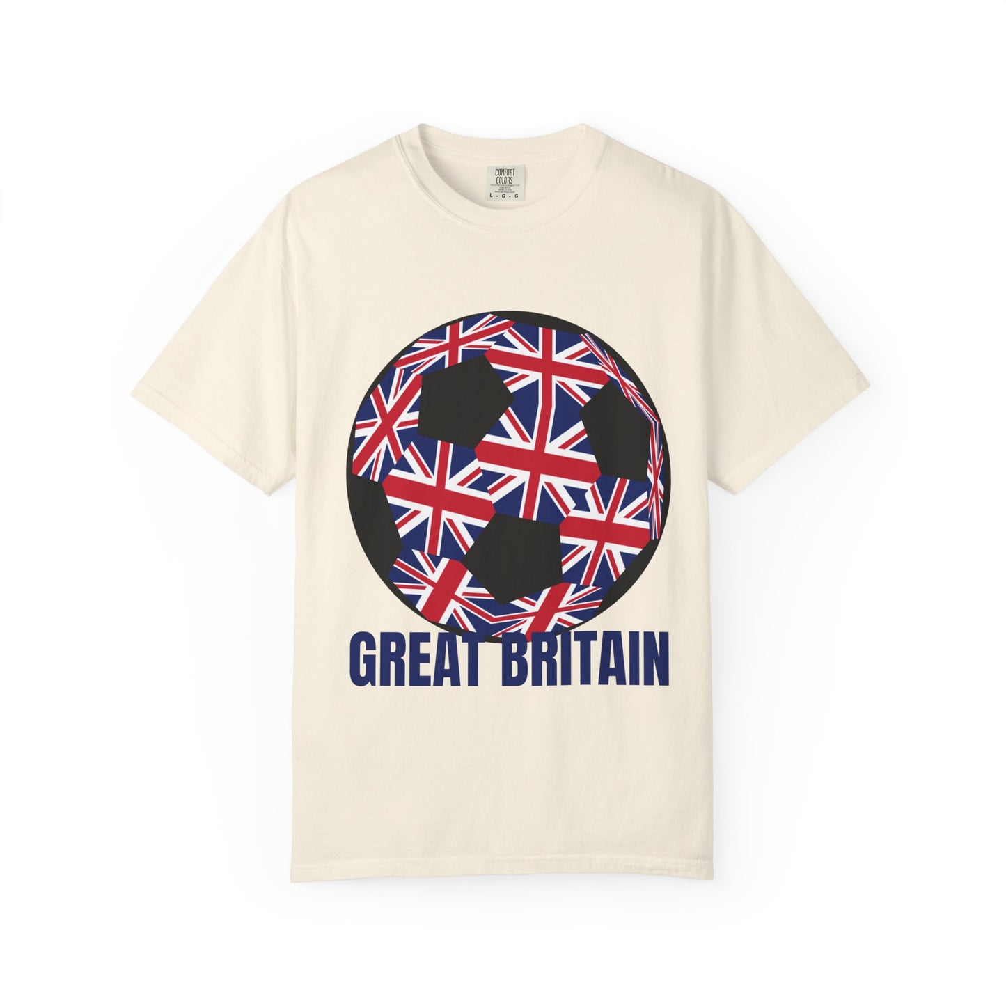 Great Britain Fan Specialty Soccer Ball Design T Shirt