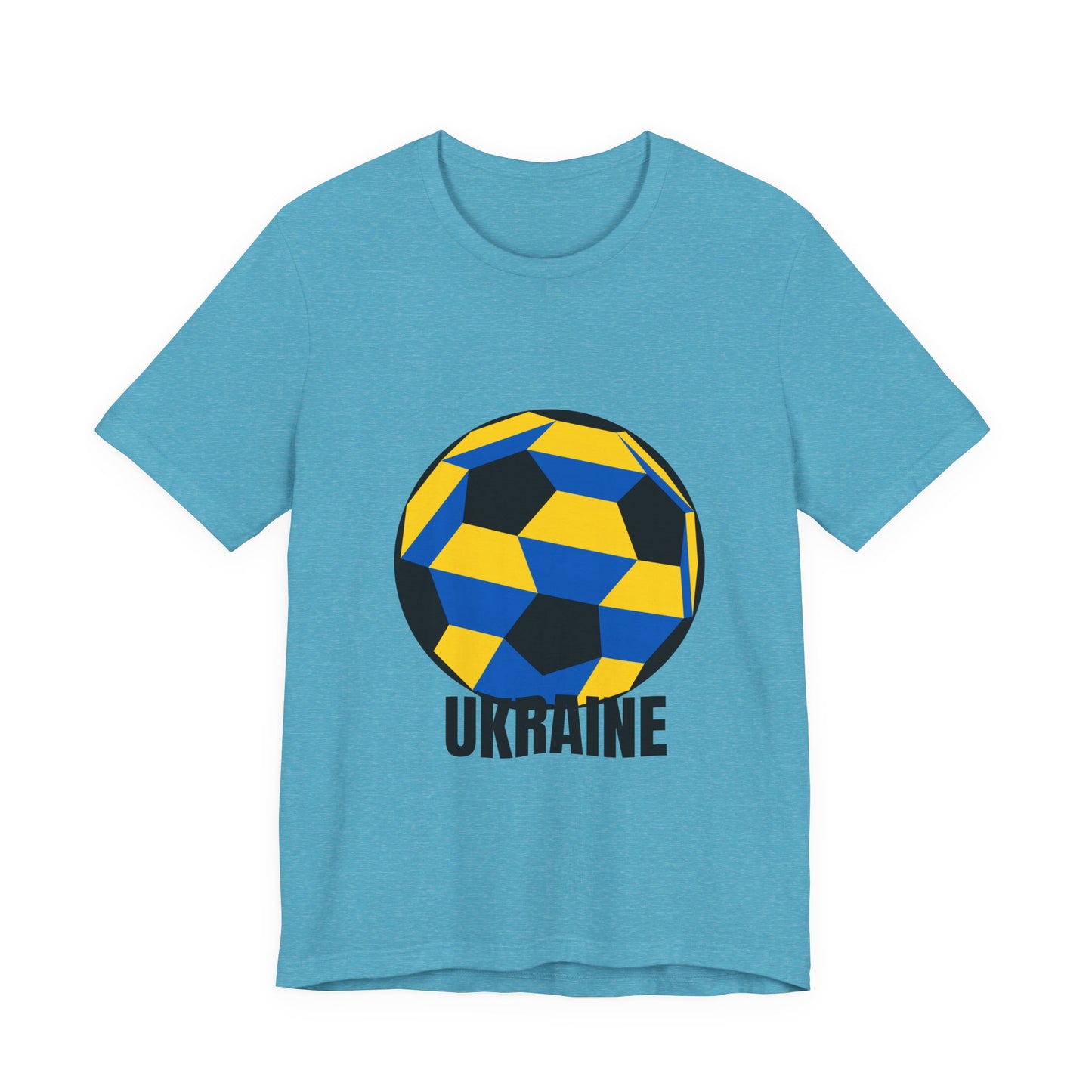 Ukraine Fan Specialty Soccer Ball Design T Shirt