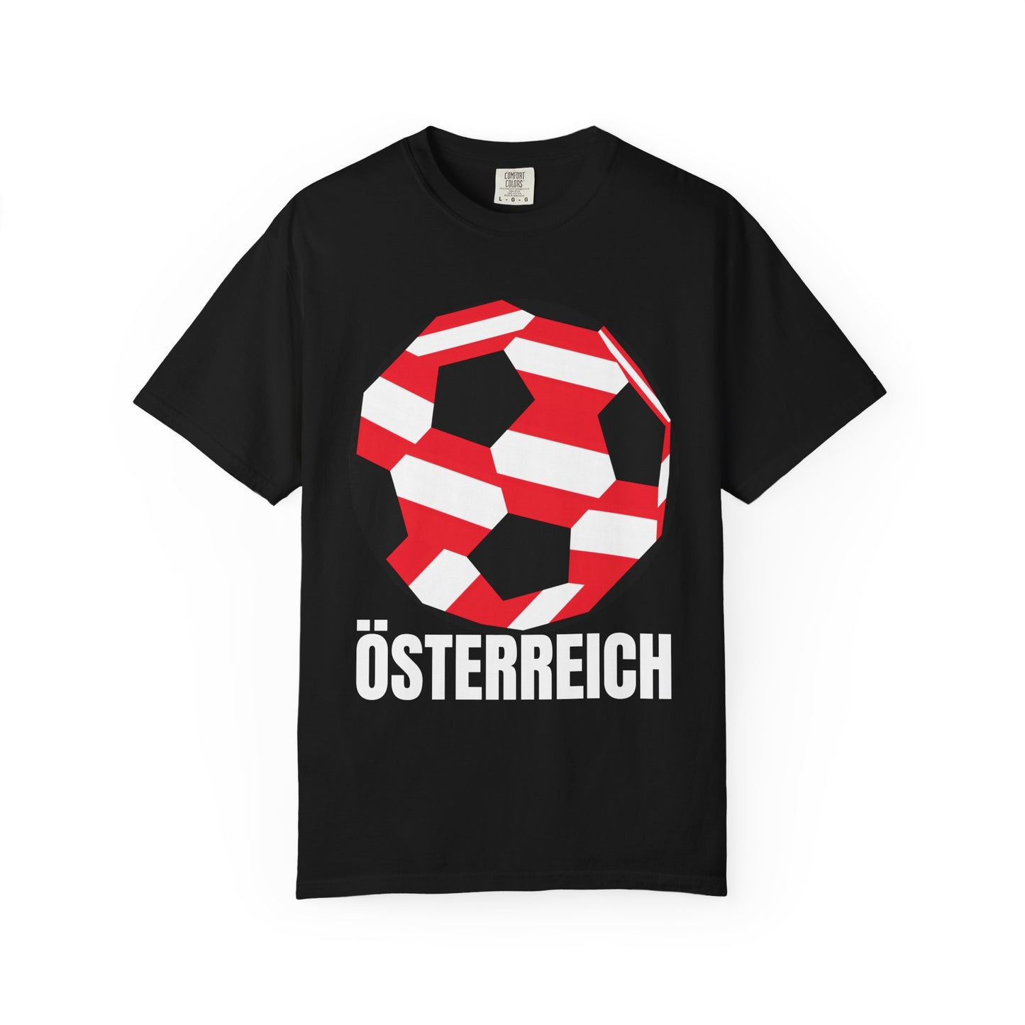 Austria Football Fan Old School Osterreich Custom Soccer Ball Design T-Shirt