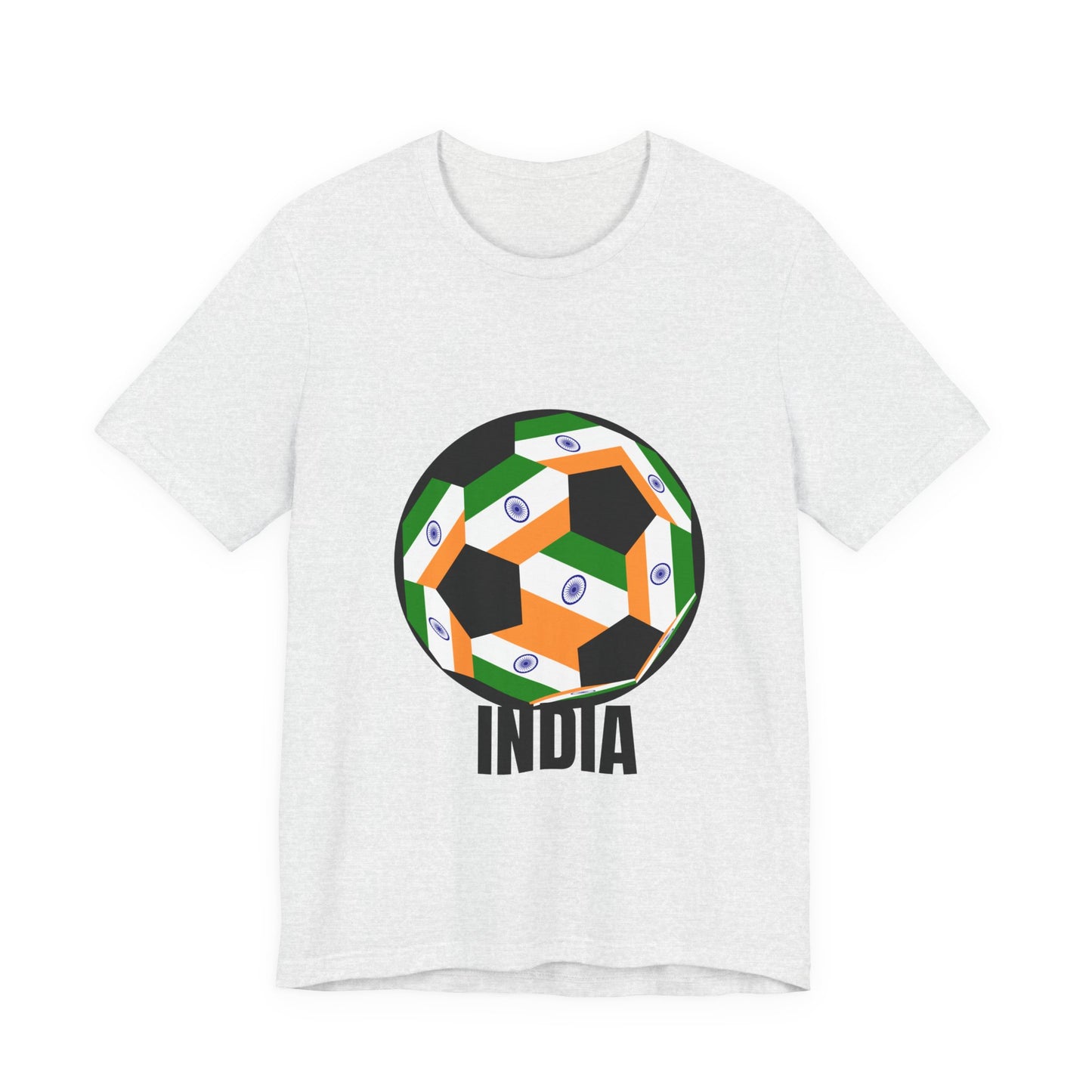 India Fan Specialty Soccer Ball Design T Shirt