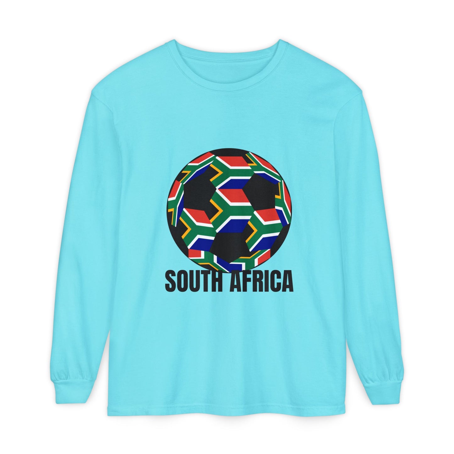 South Africa Fan Specialty Soccer Ball Design Long Sleeve Shirt