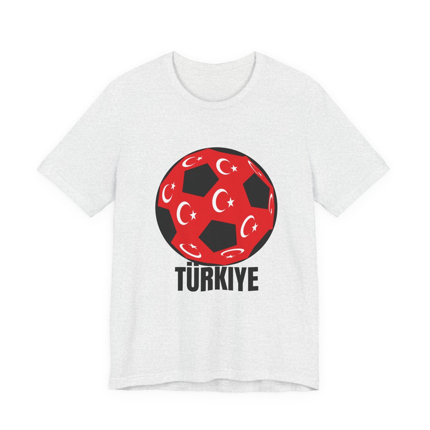 Türkiye Fan Specialty Soccer Ball Design T Shirt Black Text
