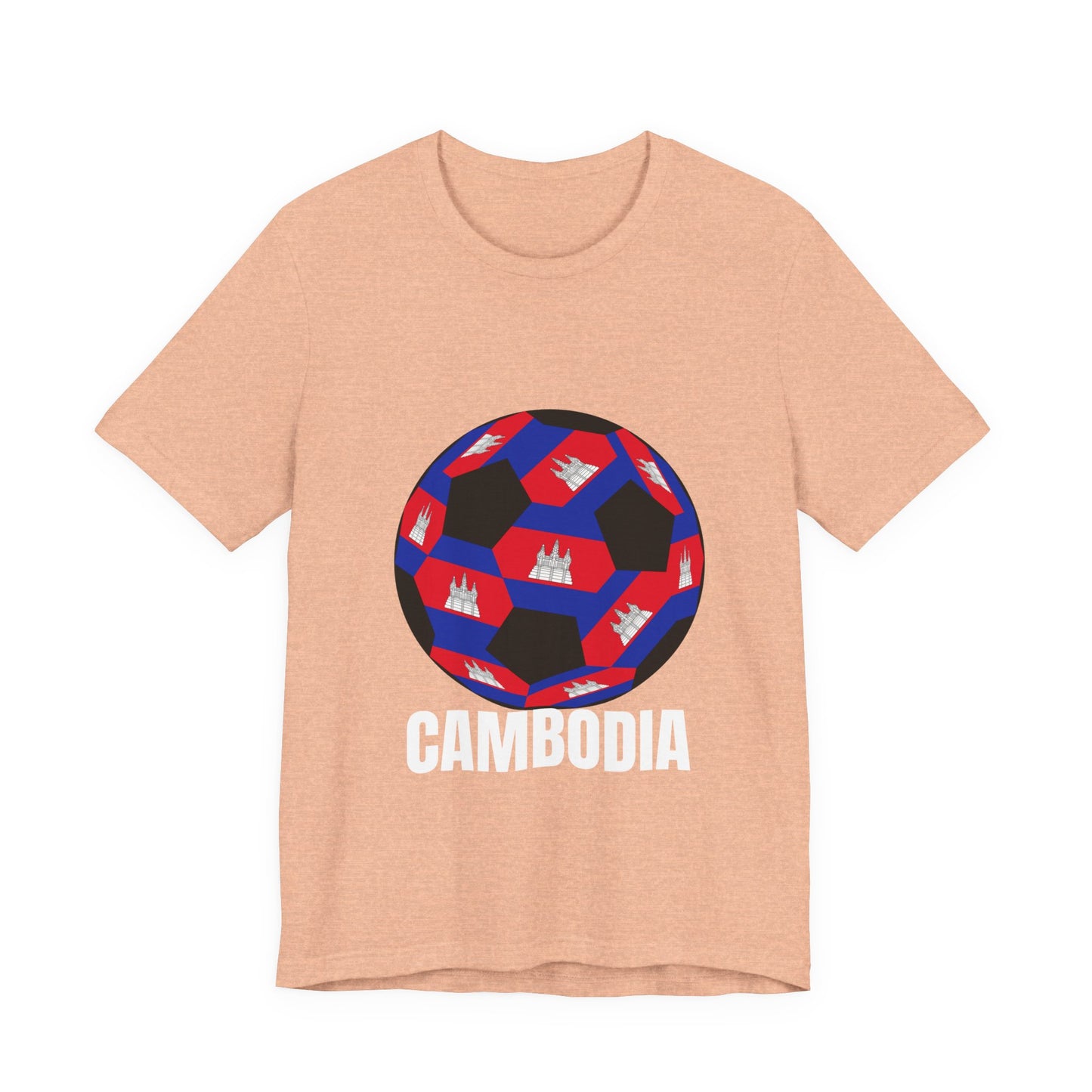Cambodia Fan Specialty Soccer Ball Design T Shirt