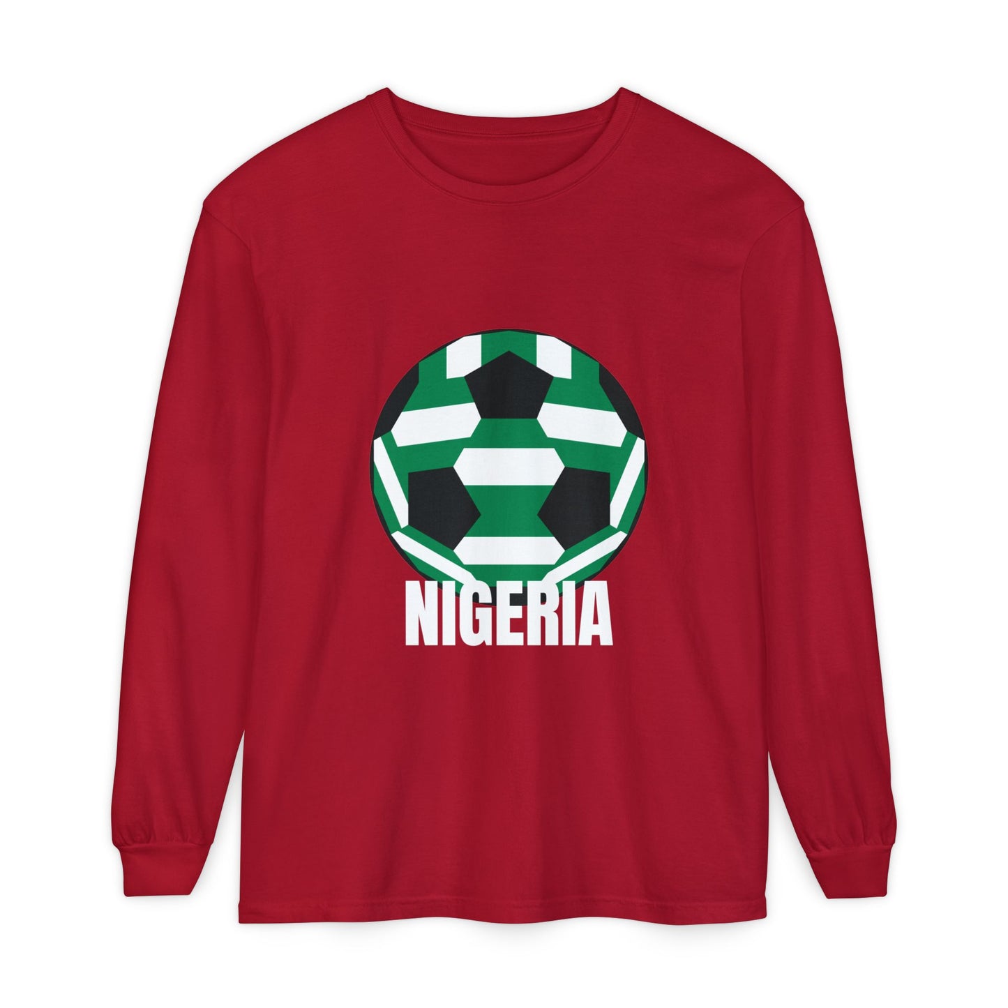 Nigeria Soccer Ball Long Sleeve Tee