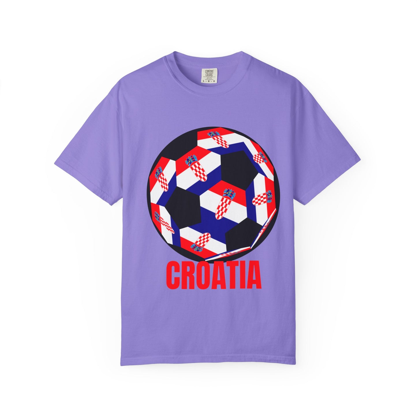 Croatia Fan Specialty Soccer Ball Design T Shirt