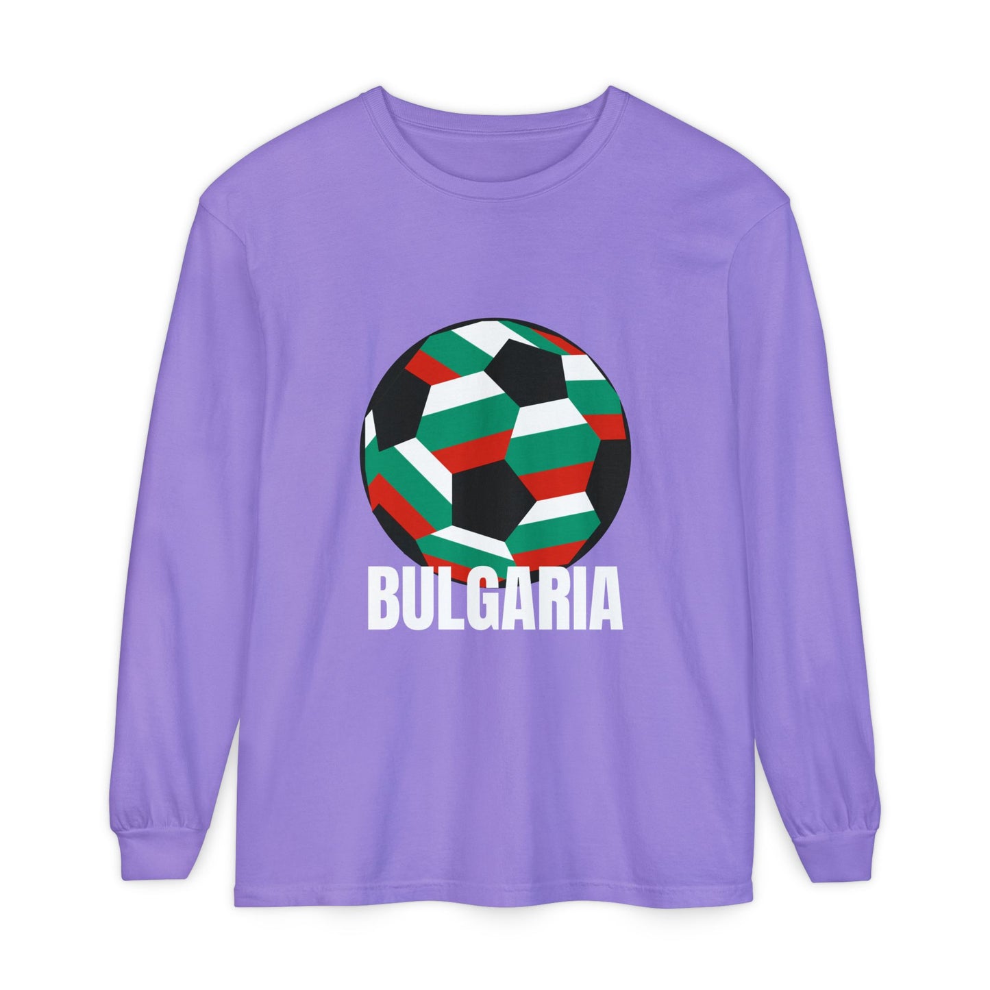 Bulgaria Fan Specialty Soccer Ball Design Long Sleeve Tee
