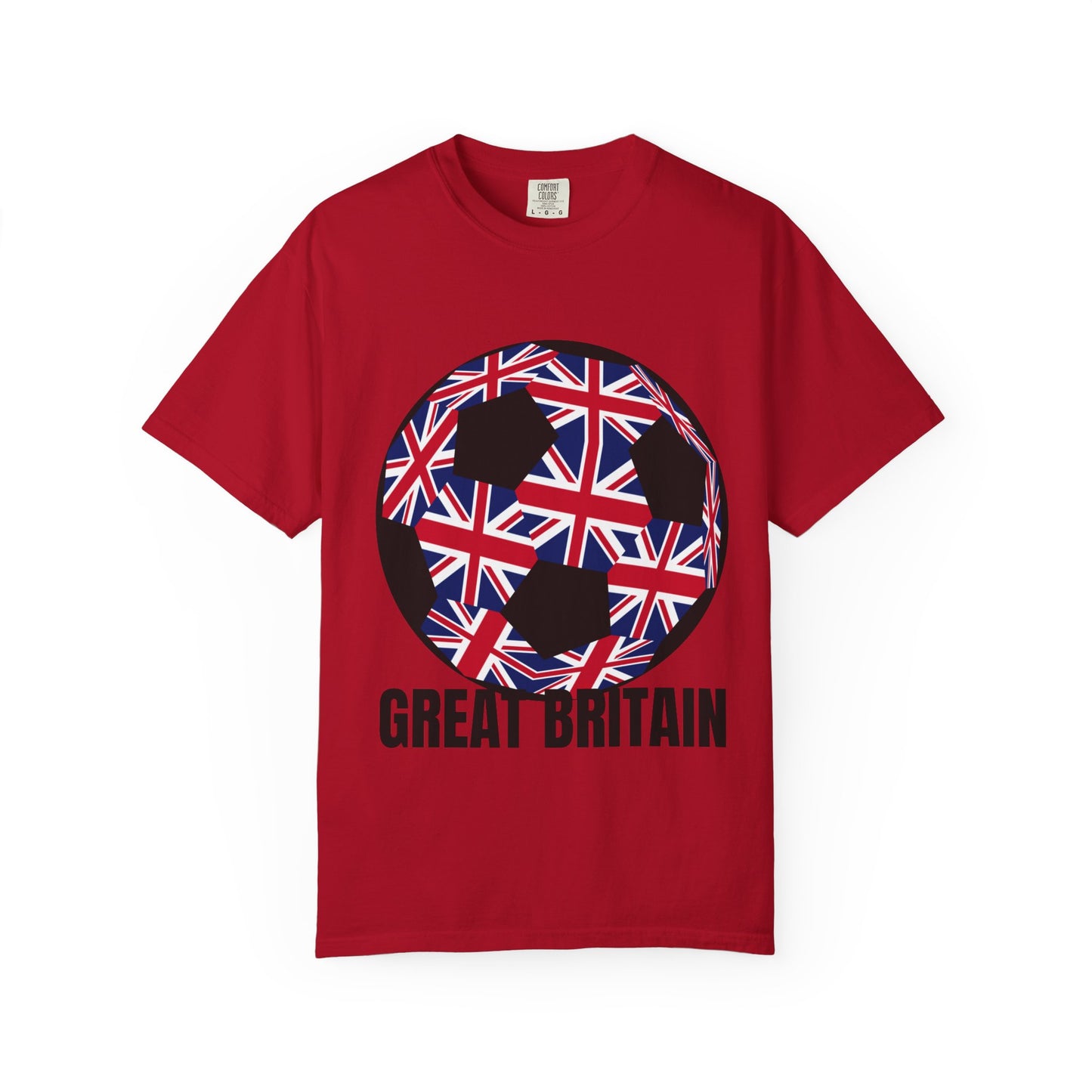 Great Britain Fan Specialty Soccer Ball Design T Shirt