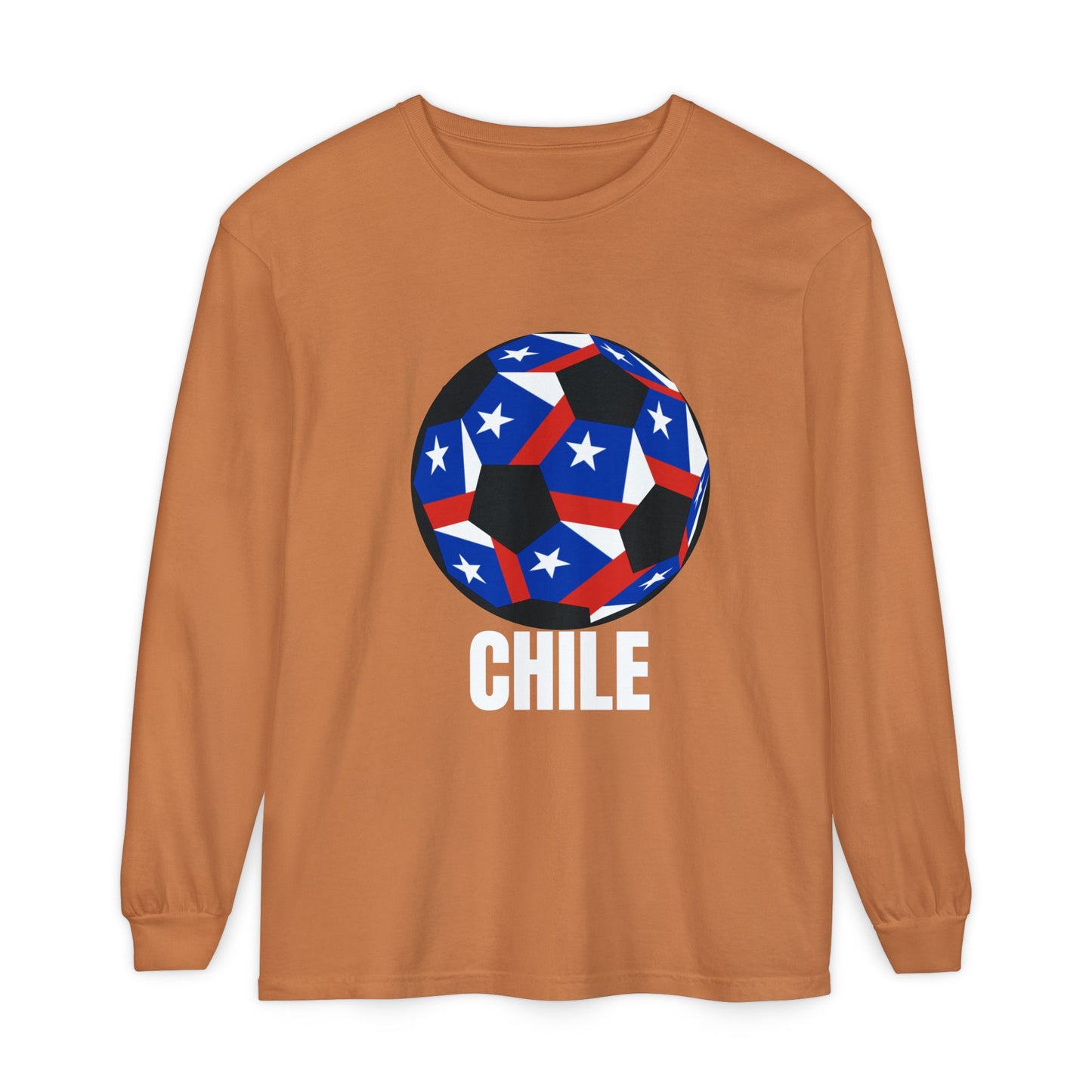 Chile Fan Specialty Soccer Ball Long Sleeve Shirt