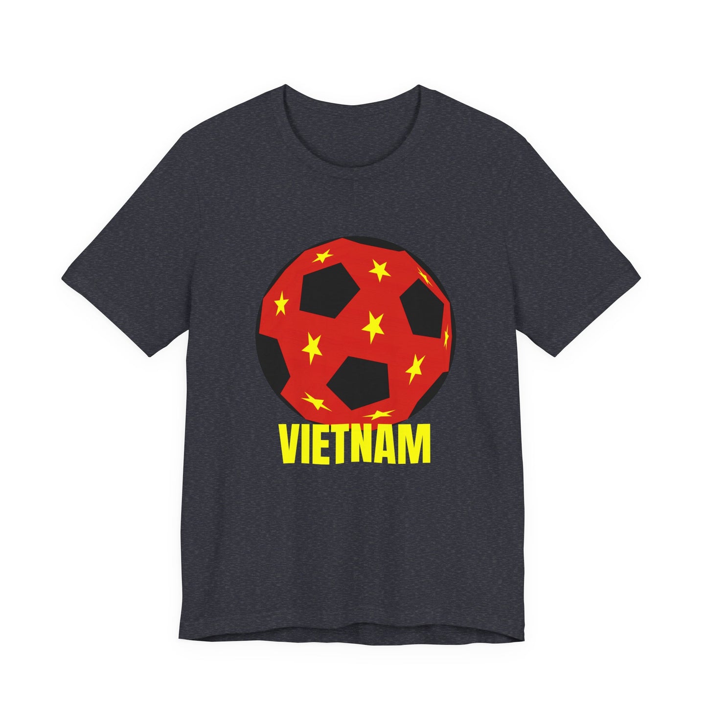 Vietnam Fan Specialty Soccer Ball Design T Shirt Red Text