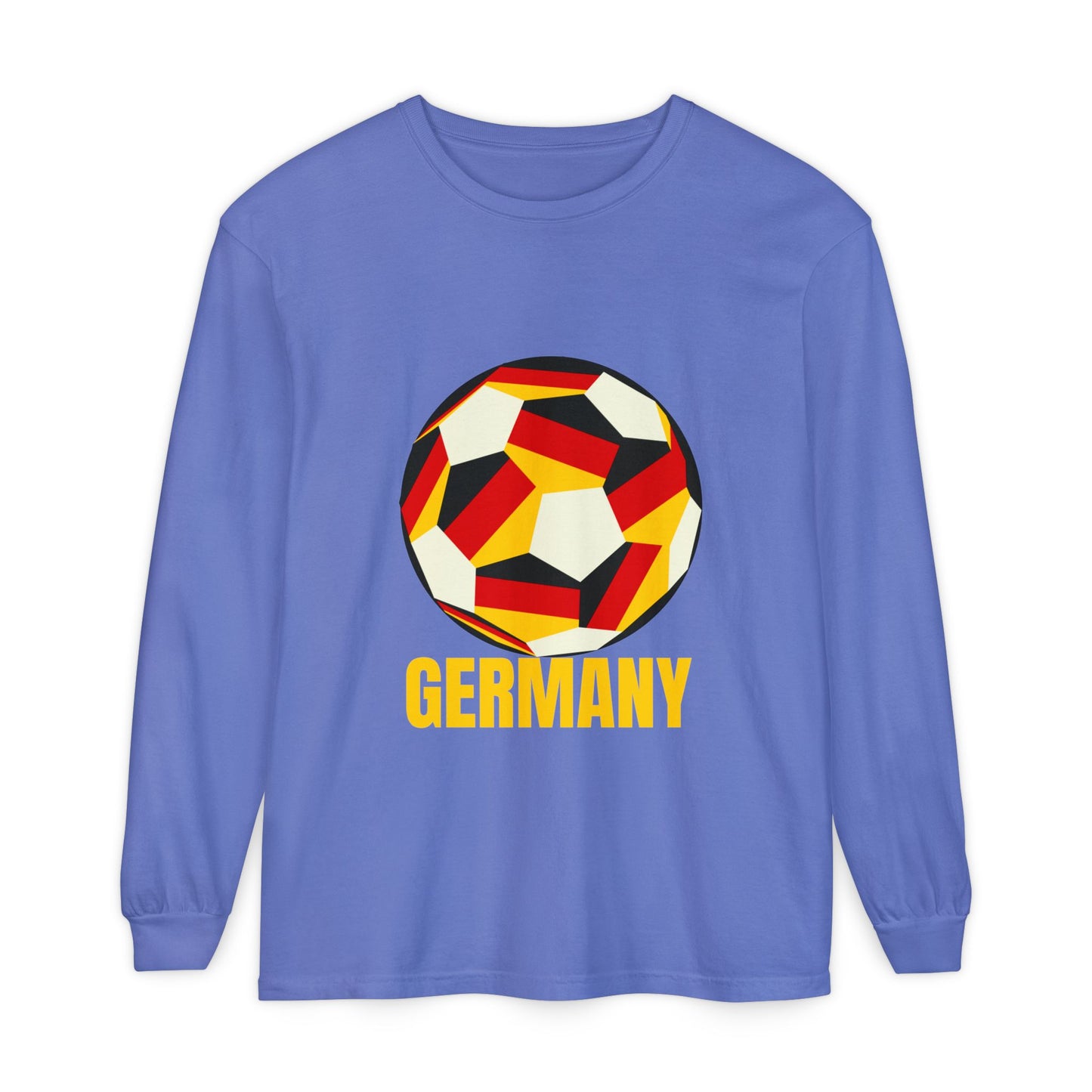Germany Fan Specialty Soccer Ball Design Long Sleeve Shirt