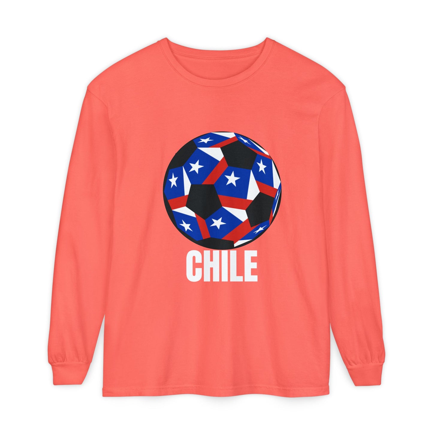 Chile Fan Specialty Soccer Ball Long Sleeve Shirt