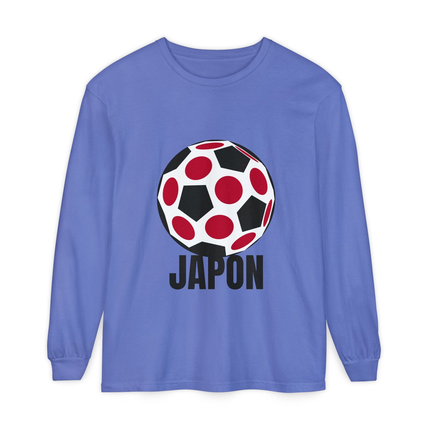 Japon Fan Specialty Soccer Ball Design Long Sleeve Tee