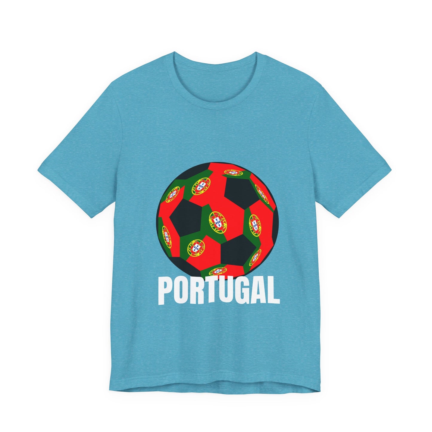 Portugal Fan Specialty Soccer Ball Design T Shirt