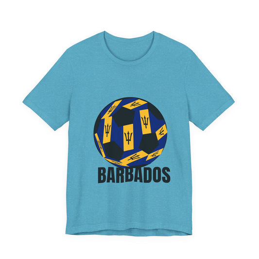 Barbados Fan Specialty Soccer Ball Design T Shirt