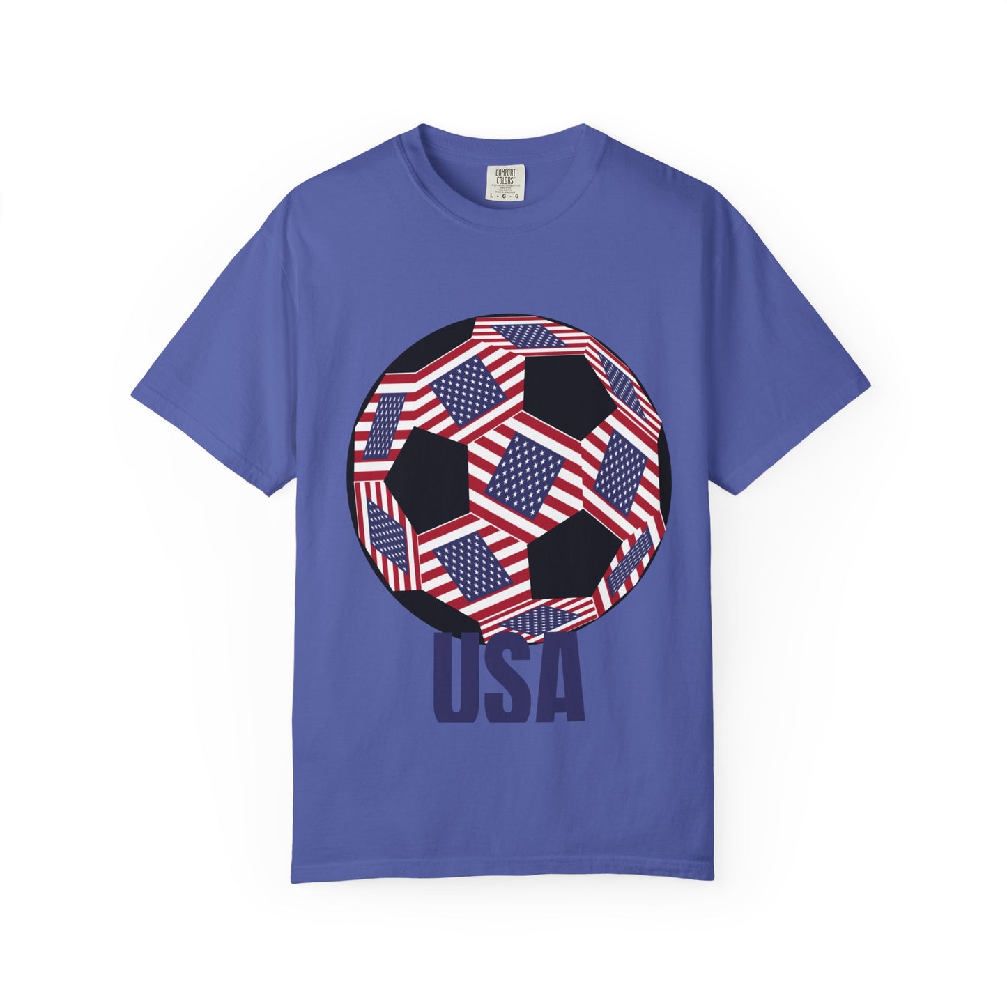 Patriotic USA Fan Specialty Soccer Ball Design T Shirt