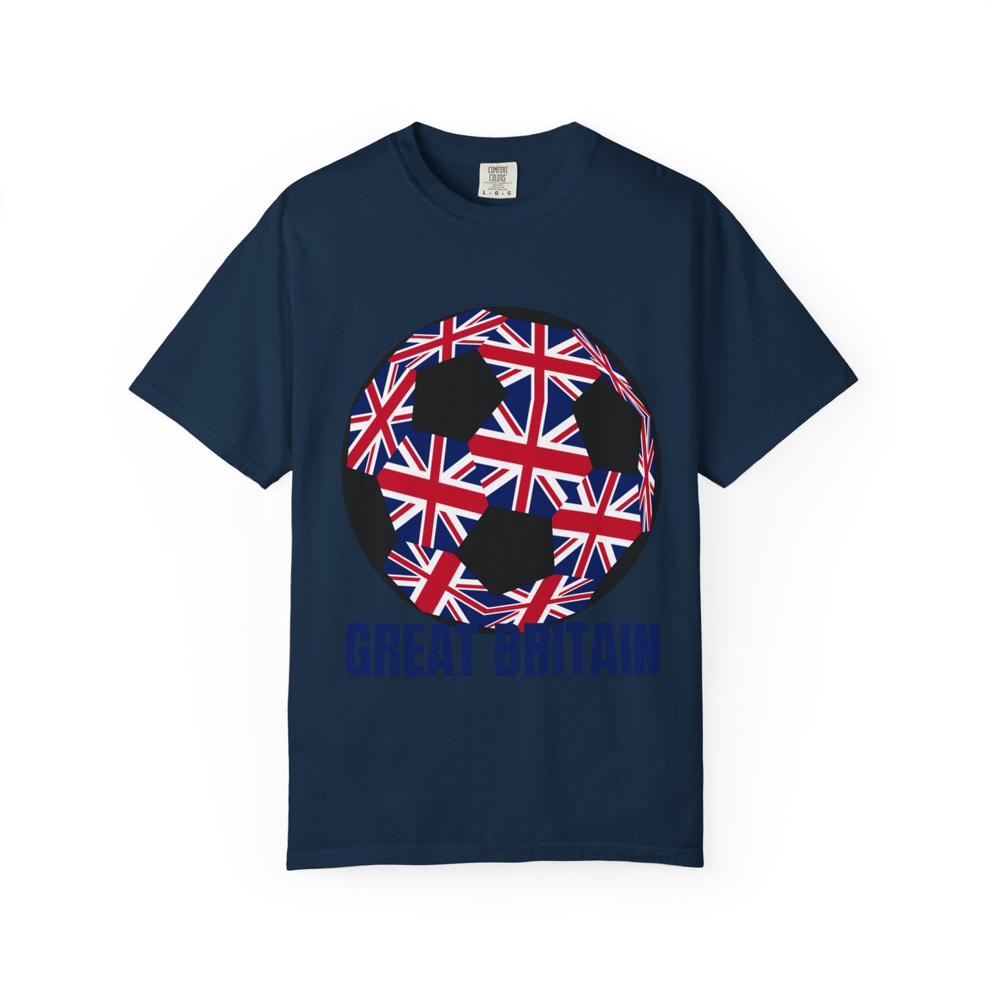 Great Britain Fan Specialty Soccer Ball Design T Shirt