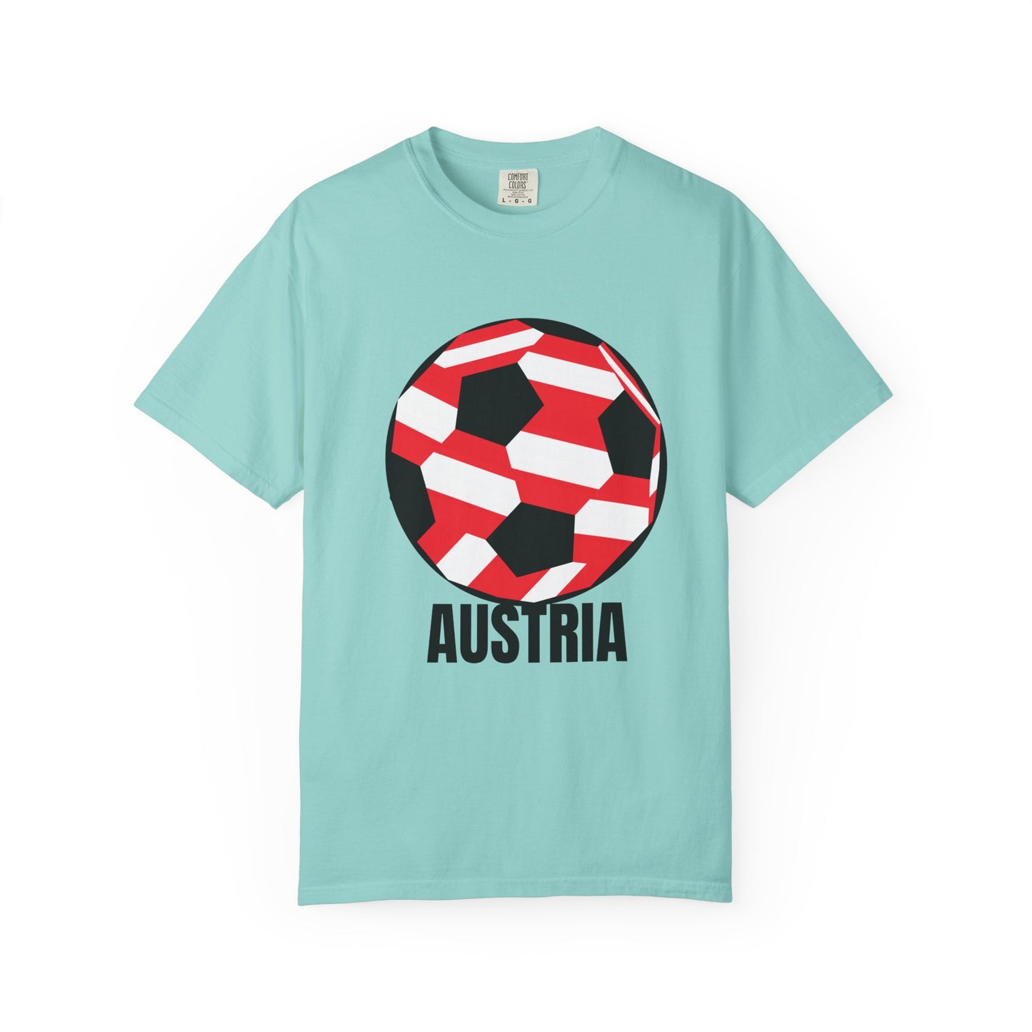 Austria Soccer Ball T-Shirt – Red & White Football Fan Tee