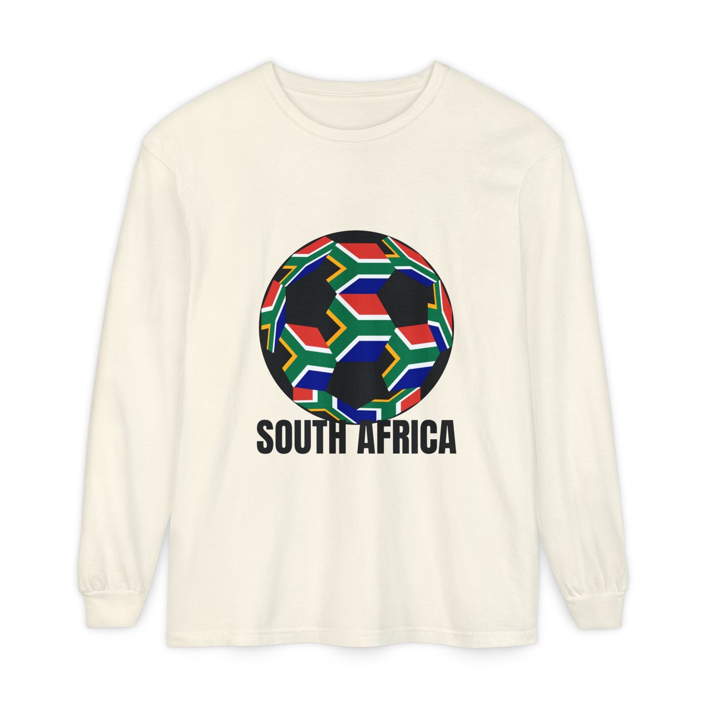 South Africa Fan Specialty Soccer Ball Design Long Sleeve Shirt