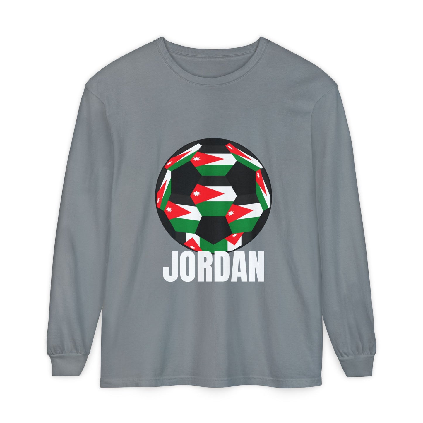 Jordan Fan Specialty Soccer Ball Design Long Sleeve Tee