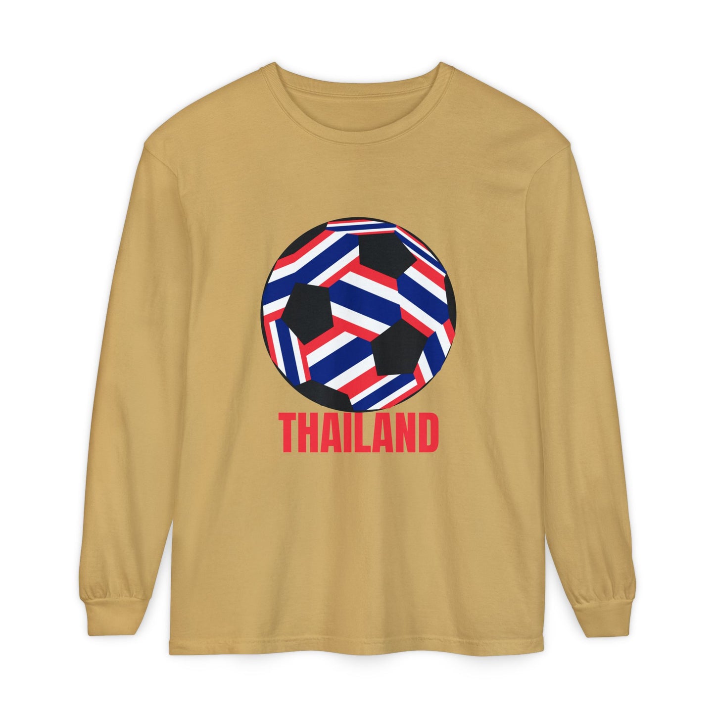 Thailand Fan Specialty Soccer Ball Design Long Sleeve T-Shirt