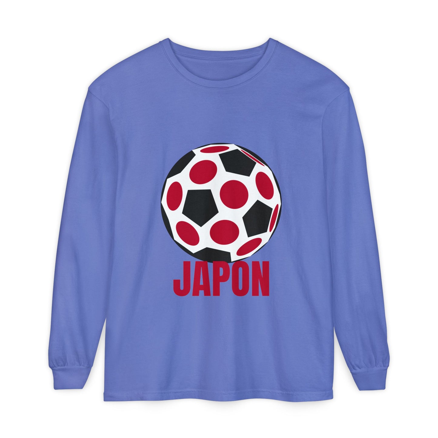 Japon Fan Specialty Soccer Ball Design Long Sleeve Tee