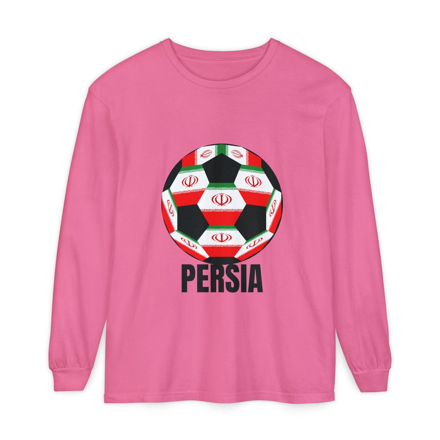 Persia Fan Specialty Soccer Ball Design  Long Sleeve Tee