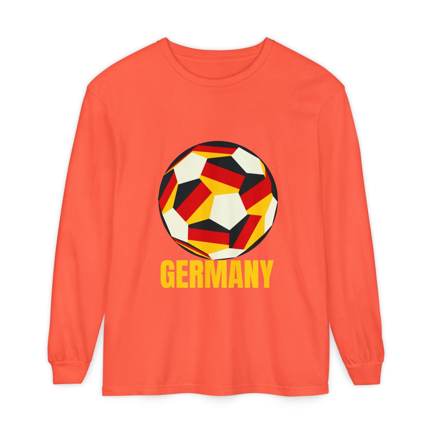 Germany Fan Specialty Soccer Ball Design Long Sleeve Shirt
