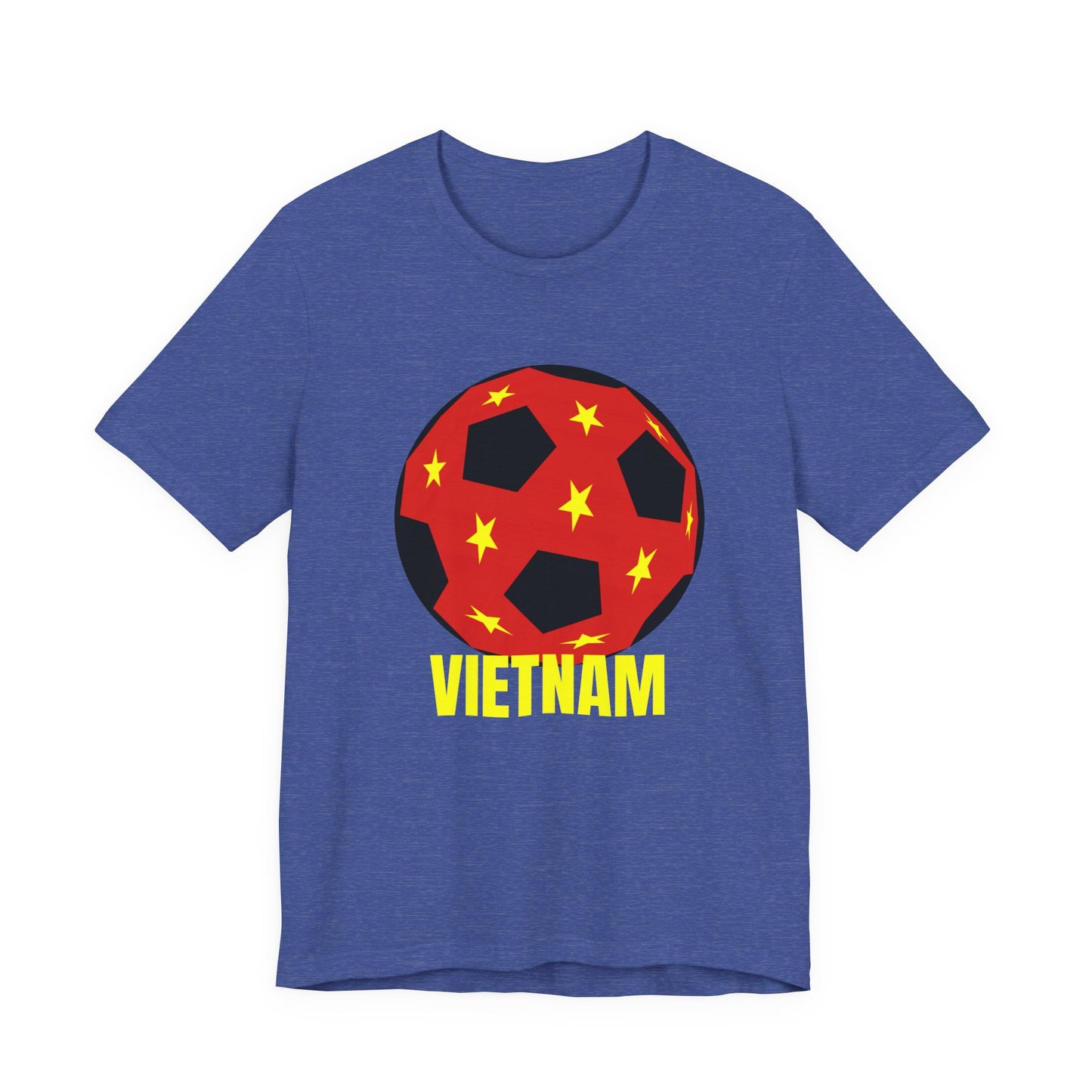 Vietnam Fan Specialty Soccer Ball Design T Shirt Red Text