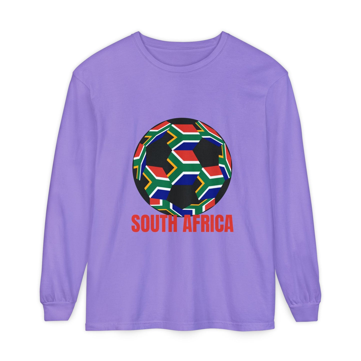 South Africa Fan Specialty Soccer Ball Design Long Sleeve Tee