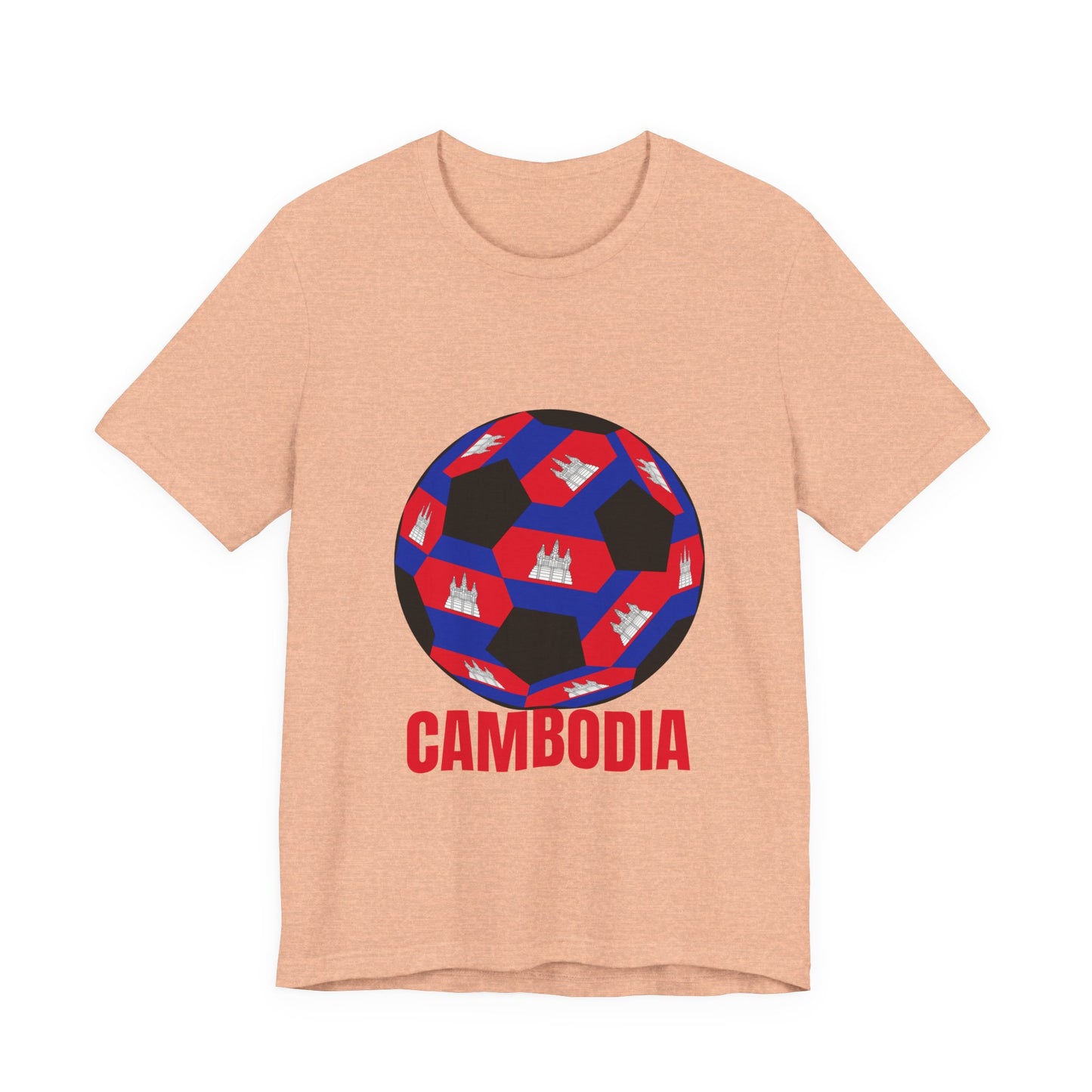 Cambodia Fan Specialty Soccer Ball Design T Shirt