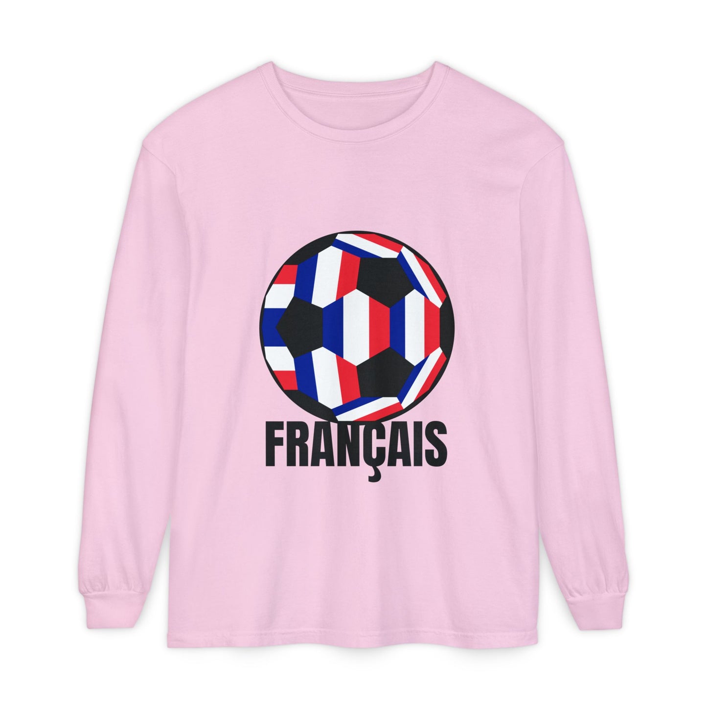 Français Fan Specialty Soccer Ball Long Sleeve T-Shirt