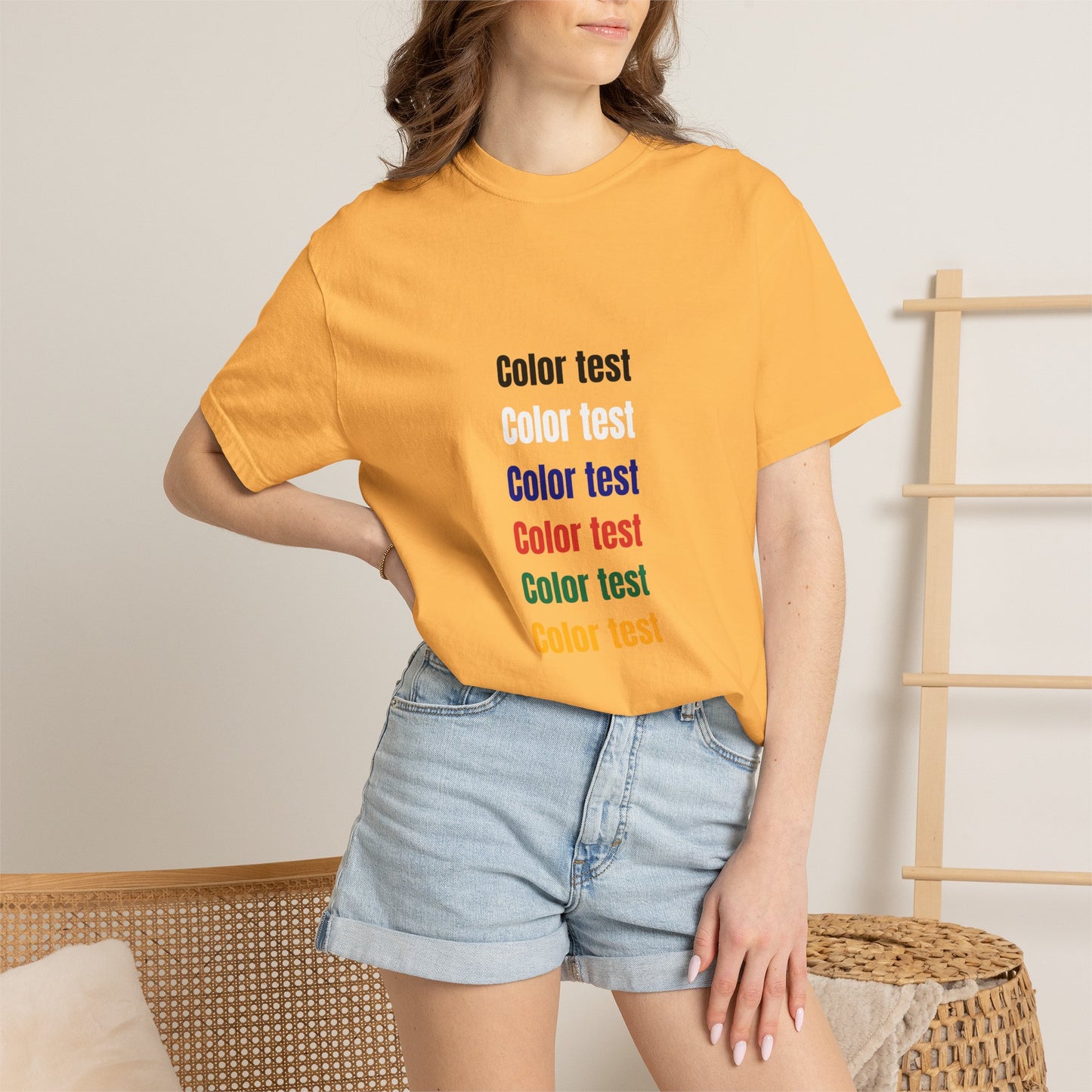 Color Test T-Shirt — Minimalist Text Graphic Tee