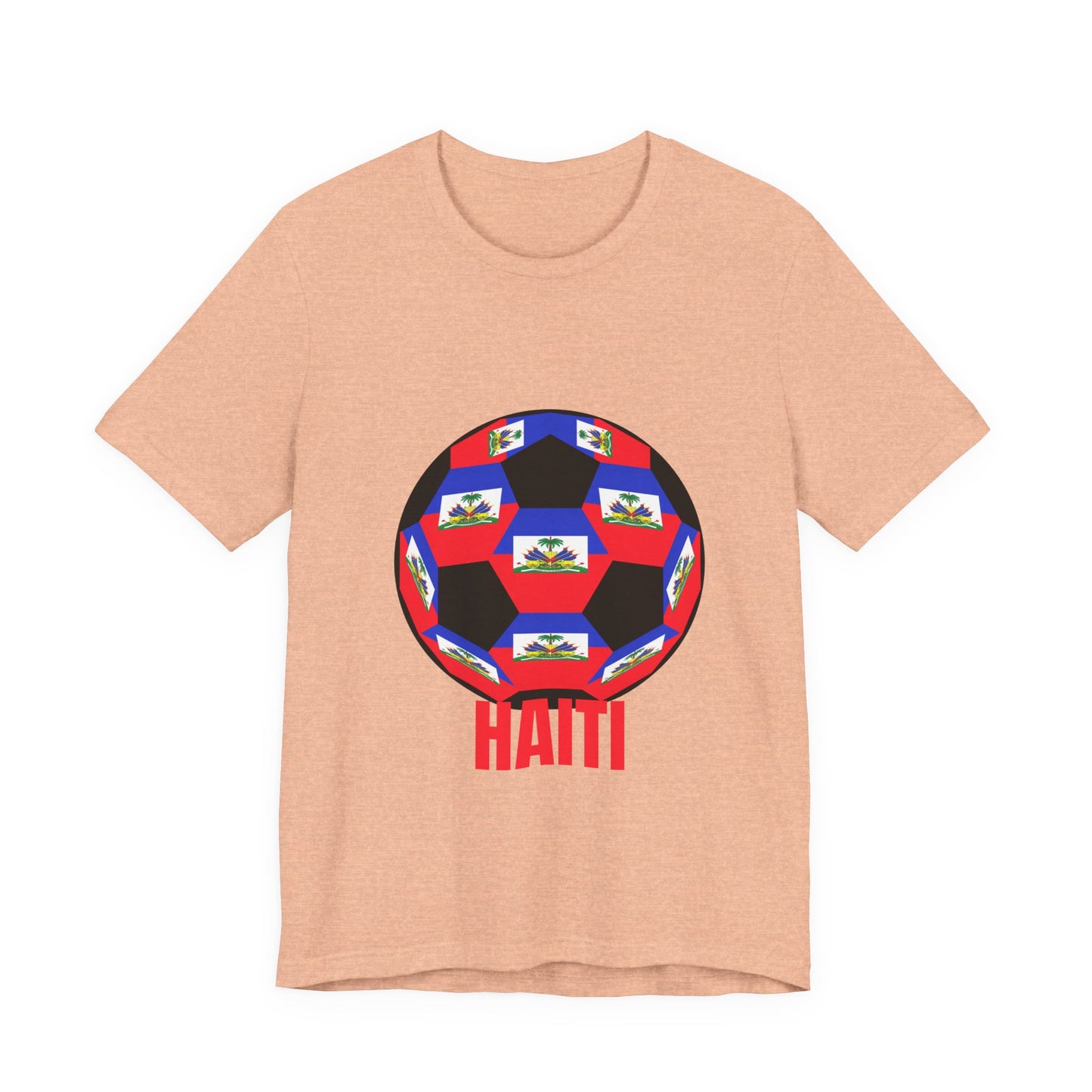 Haiti Fan Specialty Soccer Ball Design T Shirt