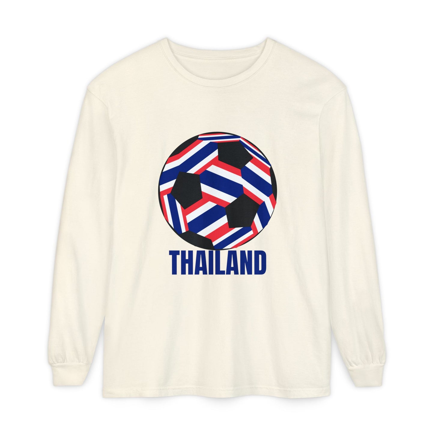 Thailand Fan Specialty Soccer Ball Design Long Sleeve Tee