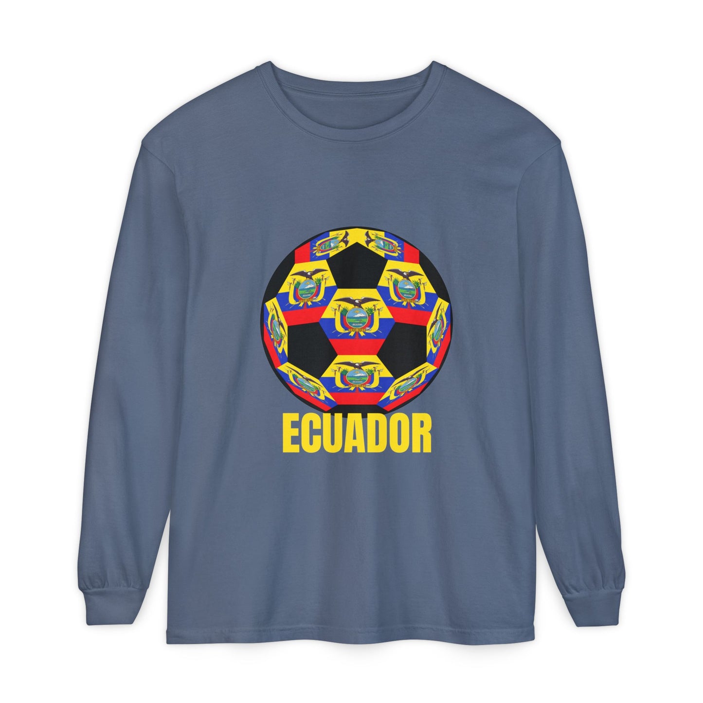 Ecuador Soccer Ball Long Sleeve Tee