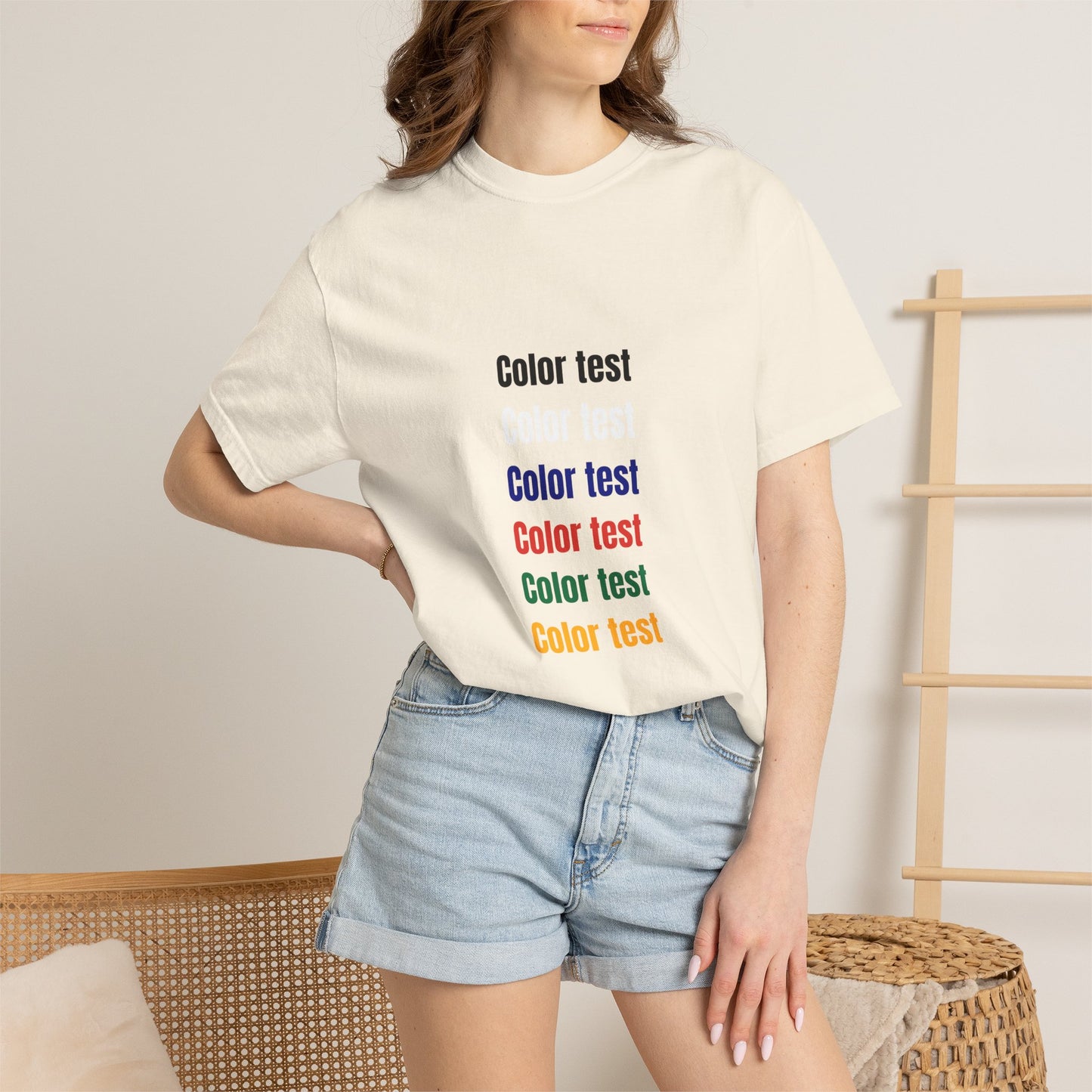 Color Test T-Shirt — Minimalist Text Graphic Tee