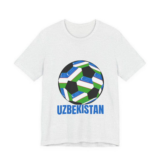 Uzbekistan Fan Specialty Soccer Ball Design T Shirt