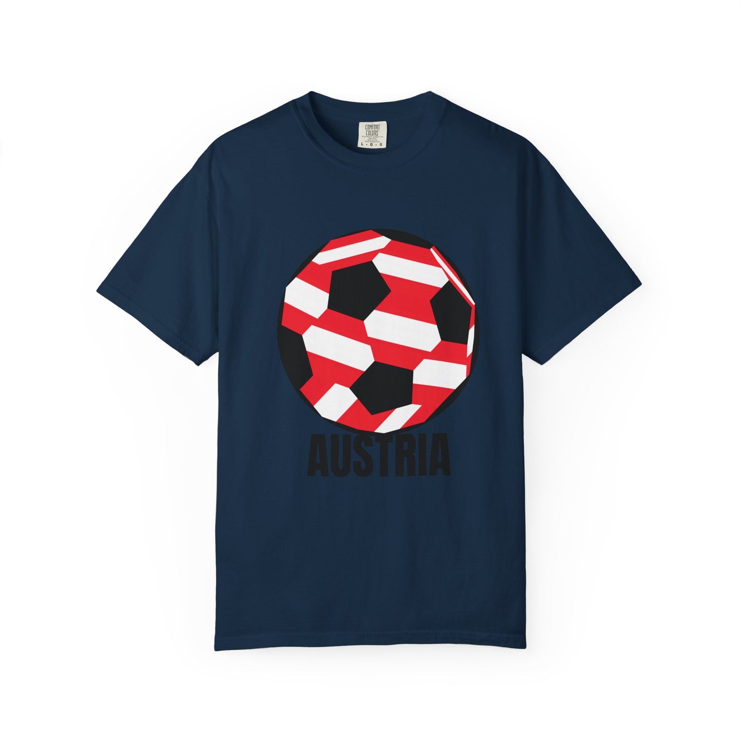 Austria Soccer Ball T-Shirt – Red & White Football Fan Tee