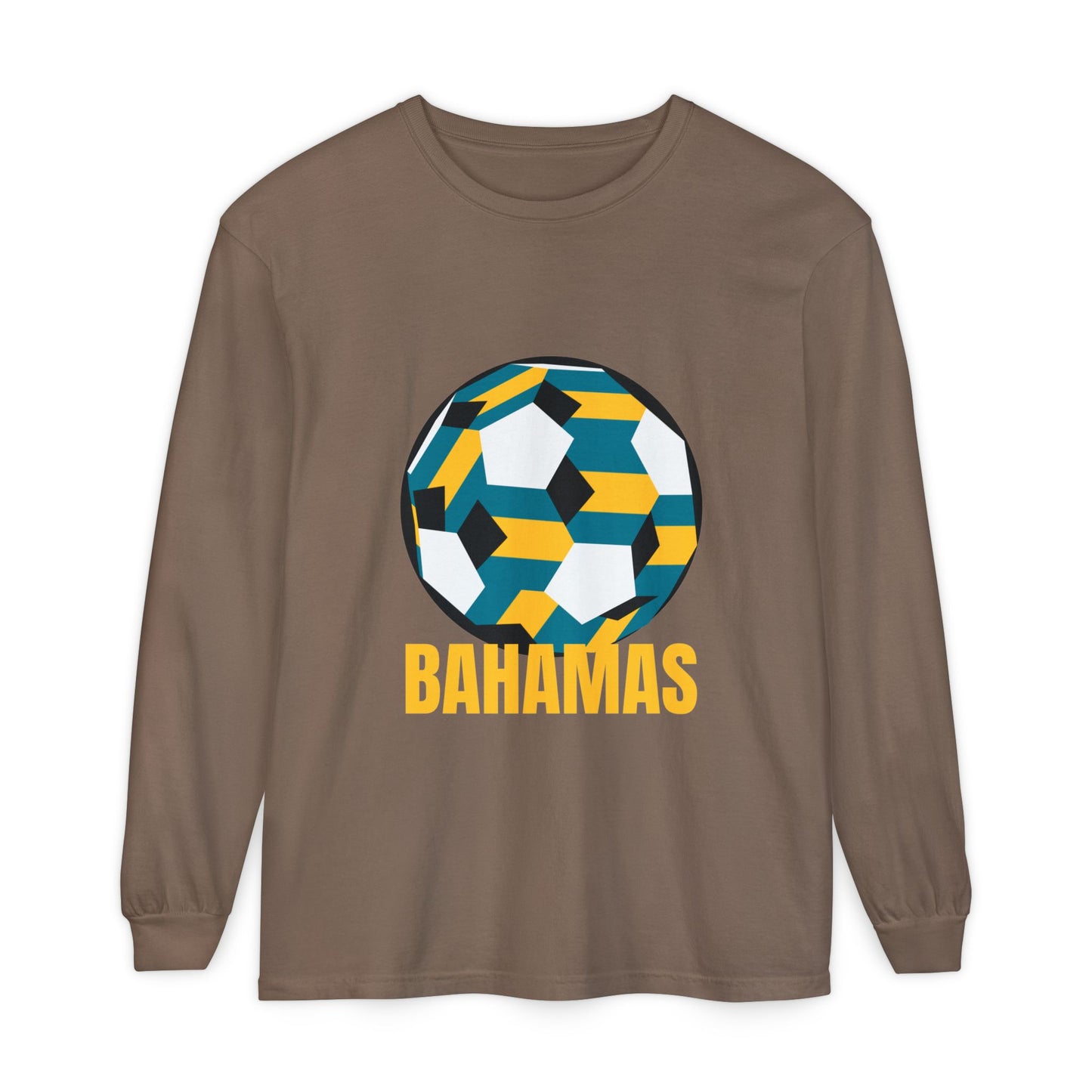 Bahamas Fan Specialty Soccer Ball Design  Long Sleeve Tee