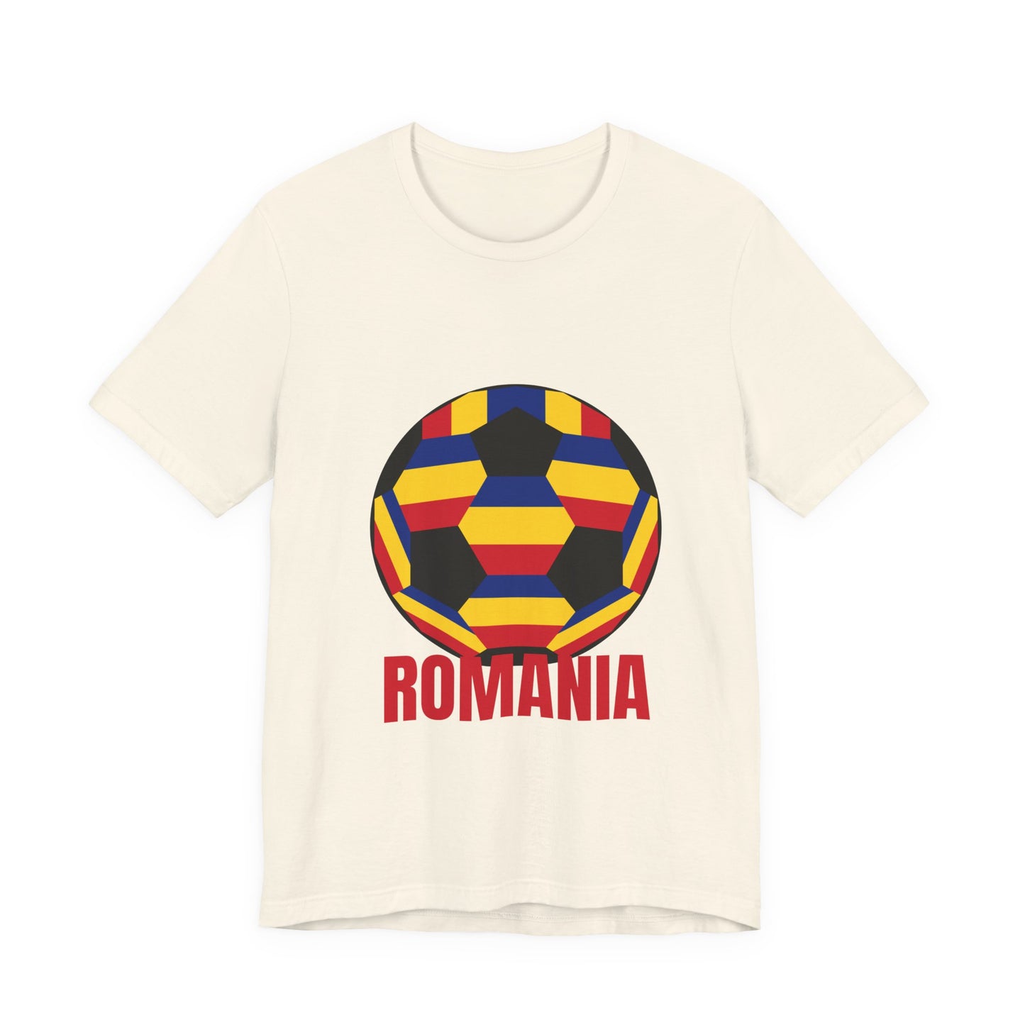 Romania Fan Specialty Soccer Ball Design T Shirt