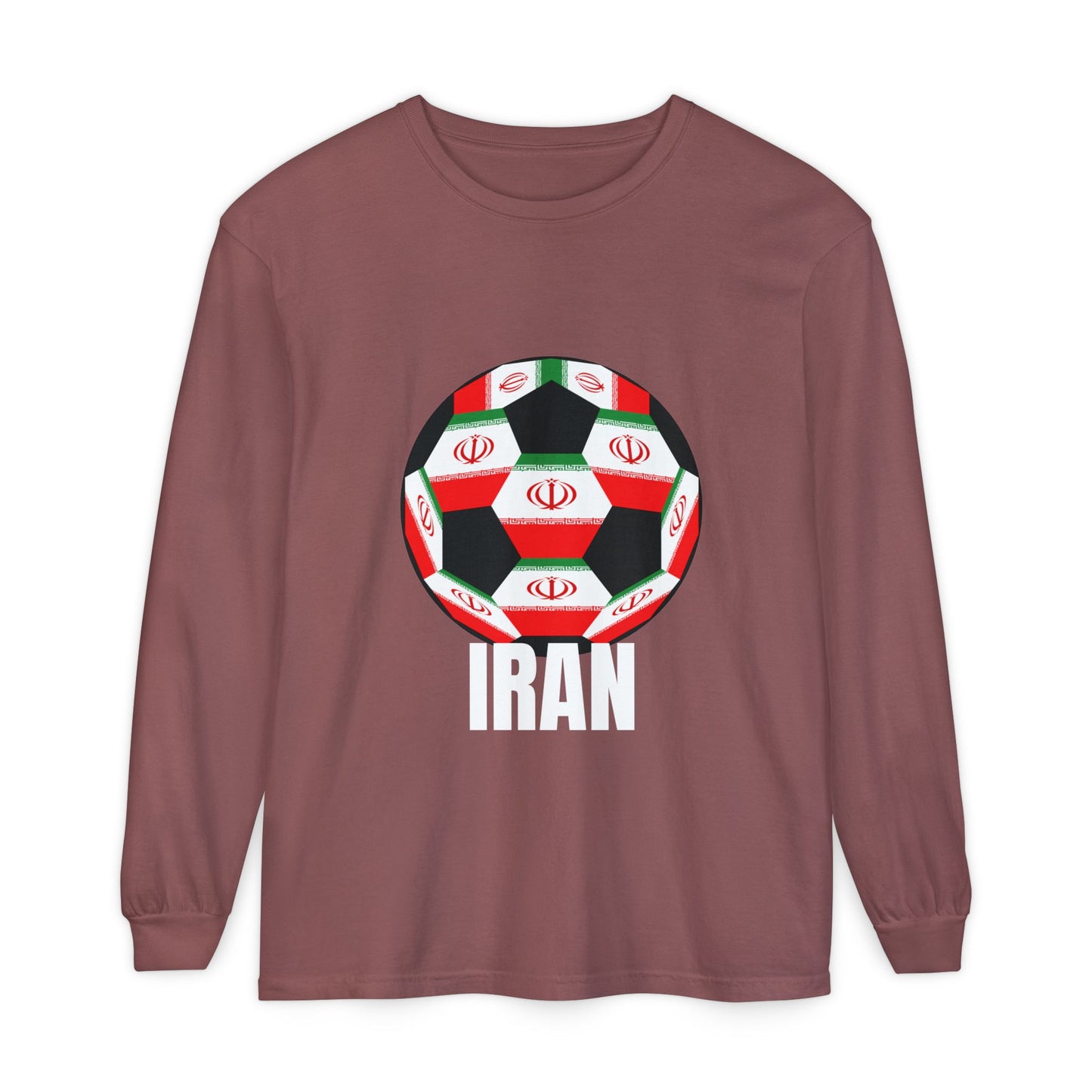 Iran Fan Specialty Soccer Ball Design  Long Sleeve Shirt