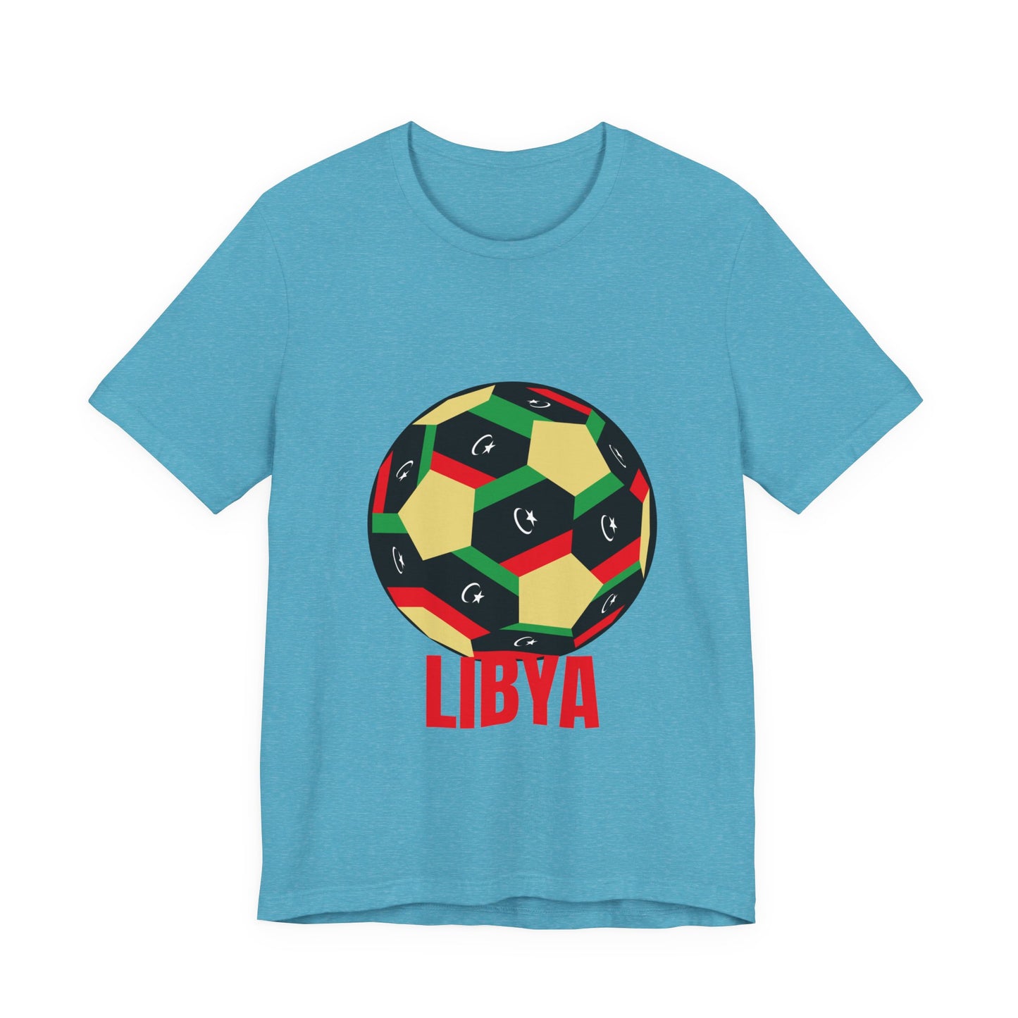 Libya Fan Specialty Soccer Ball Design T Shirt