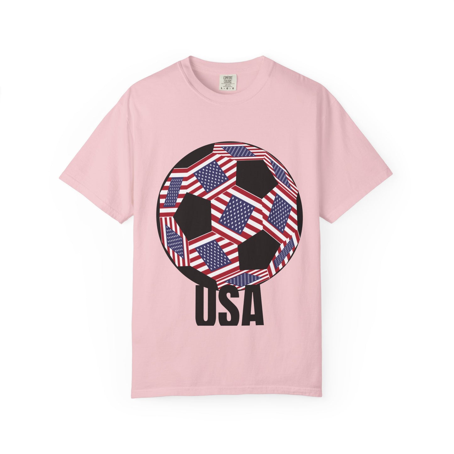 Patriotic USA Fan Specialty Soccer Ball Design T Shirt
