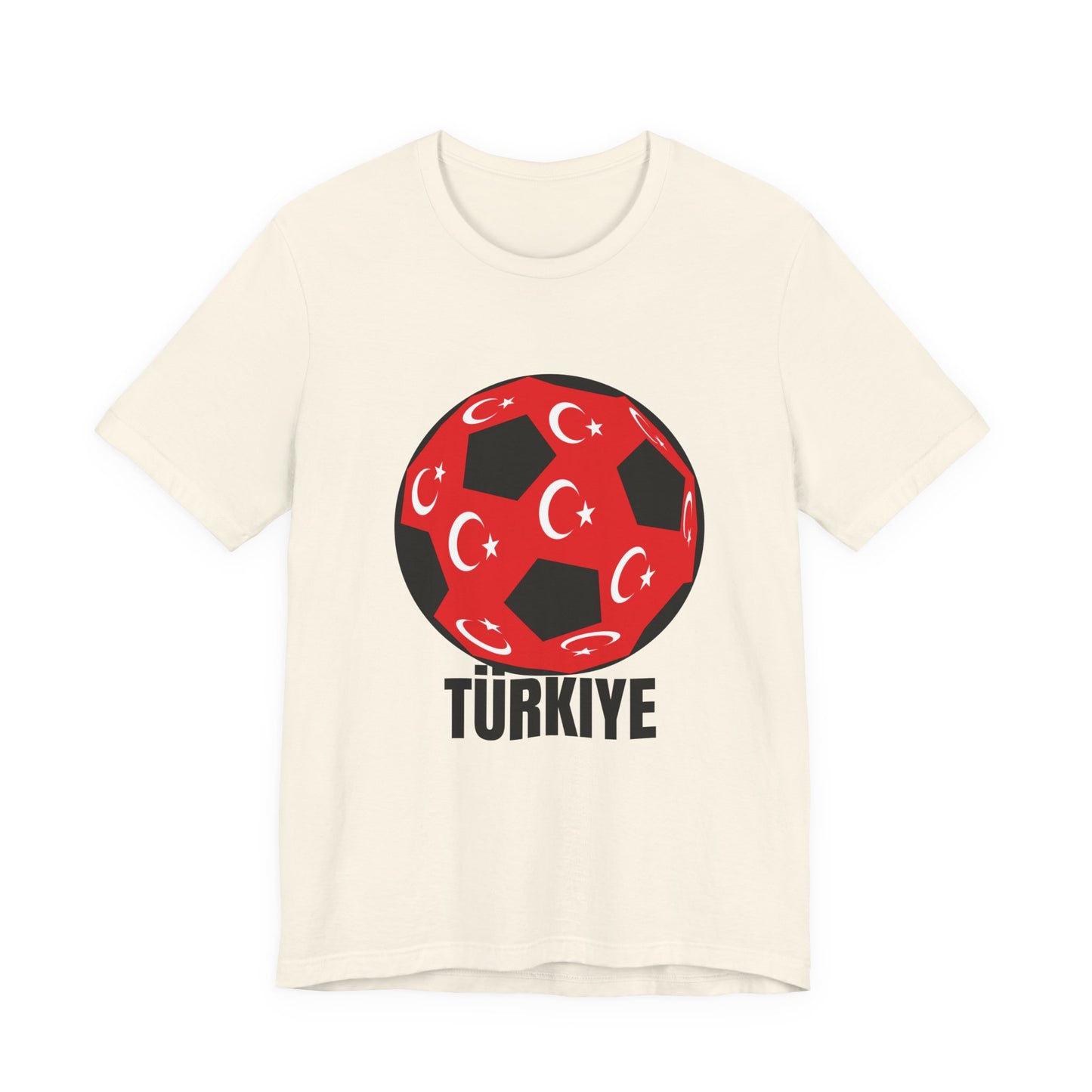 Türkiye Fan Specialty Soccer Ball Design T Shirt Black Text